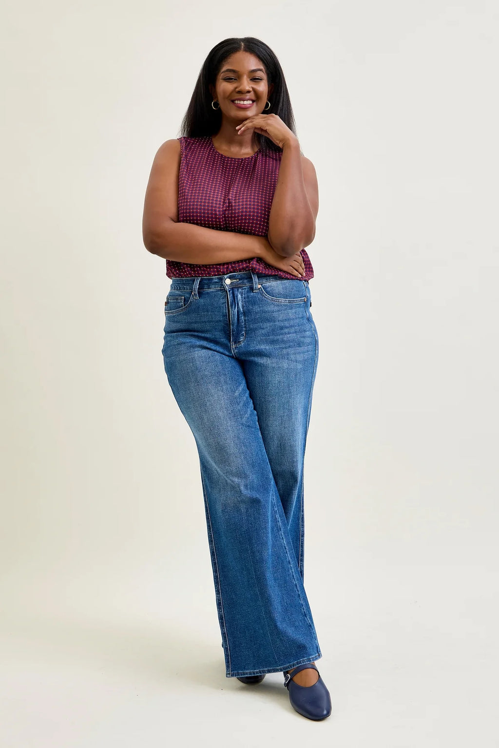 Judy Blue Jordyn Tummy Control Wide Leg Jeans
