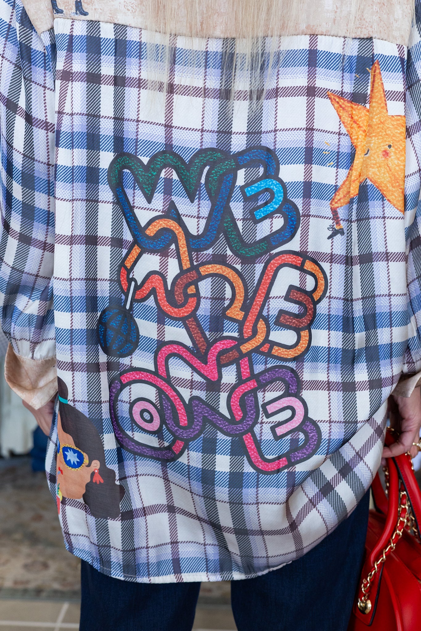 Celebrate Love Long Sleeve Plaid Silk Shirt