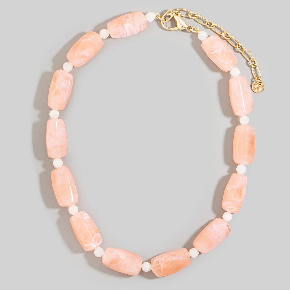 Marble Acrylic Beaded Necklace