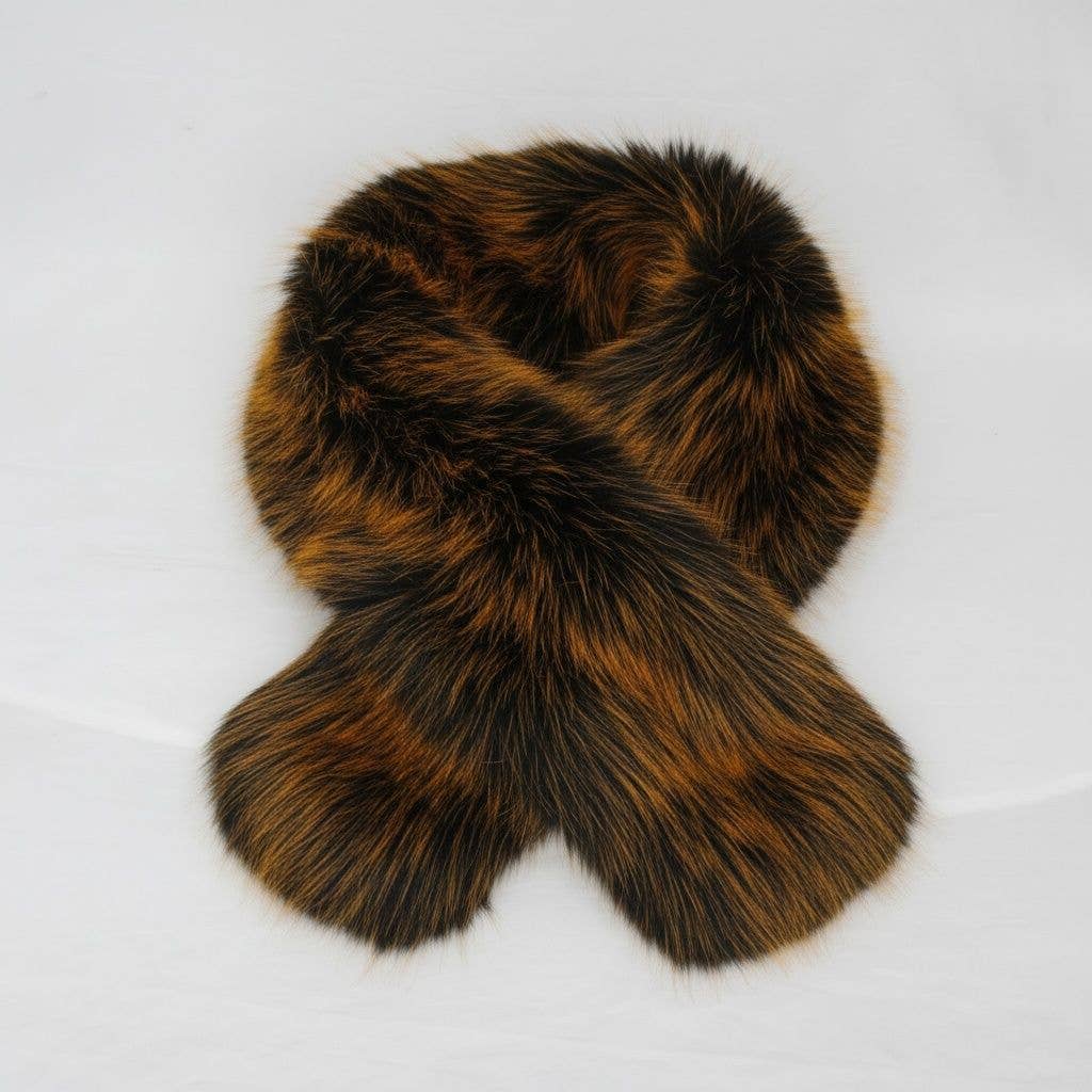 Scarf Luxe Faux Fur Collar Winter Stole