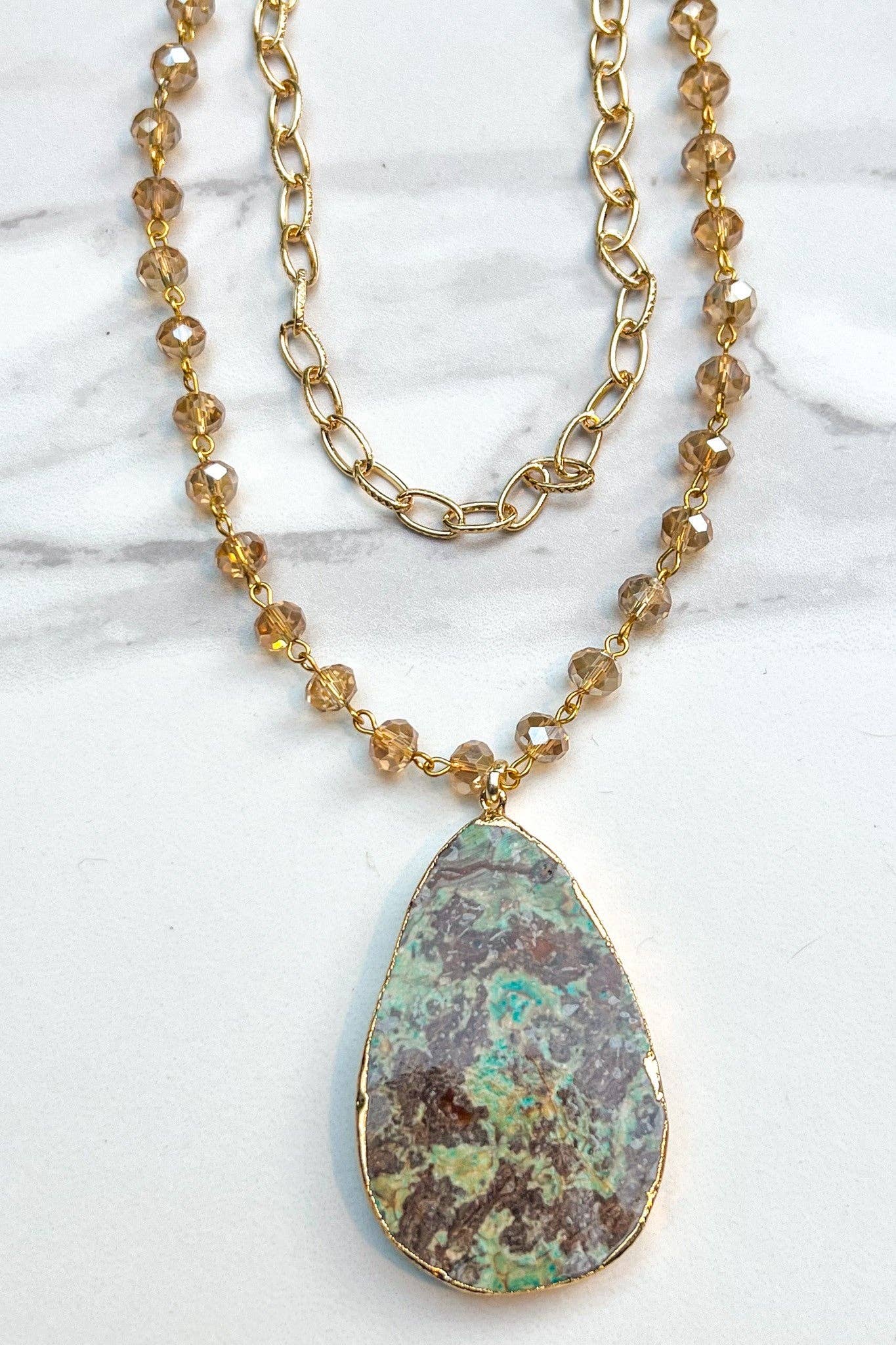 Boho Necklace/Sabrina Gold Short Necklace