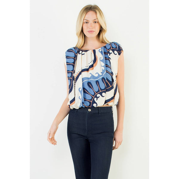Sleeveless Abstract Top