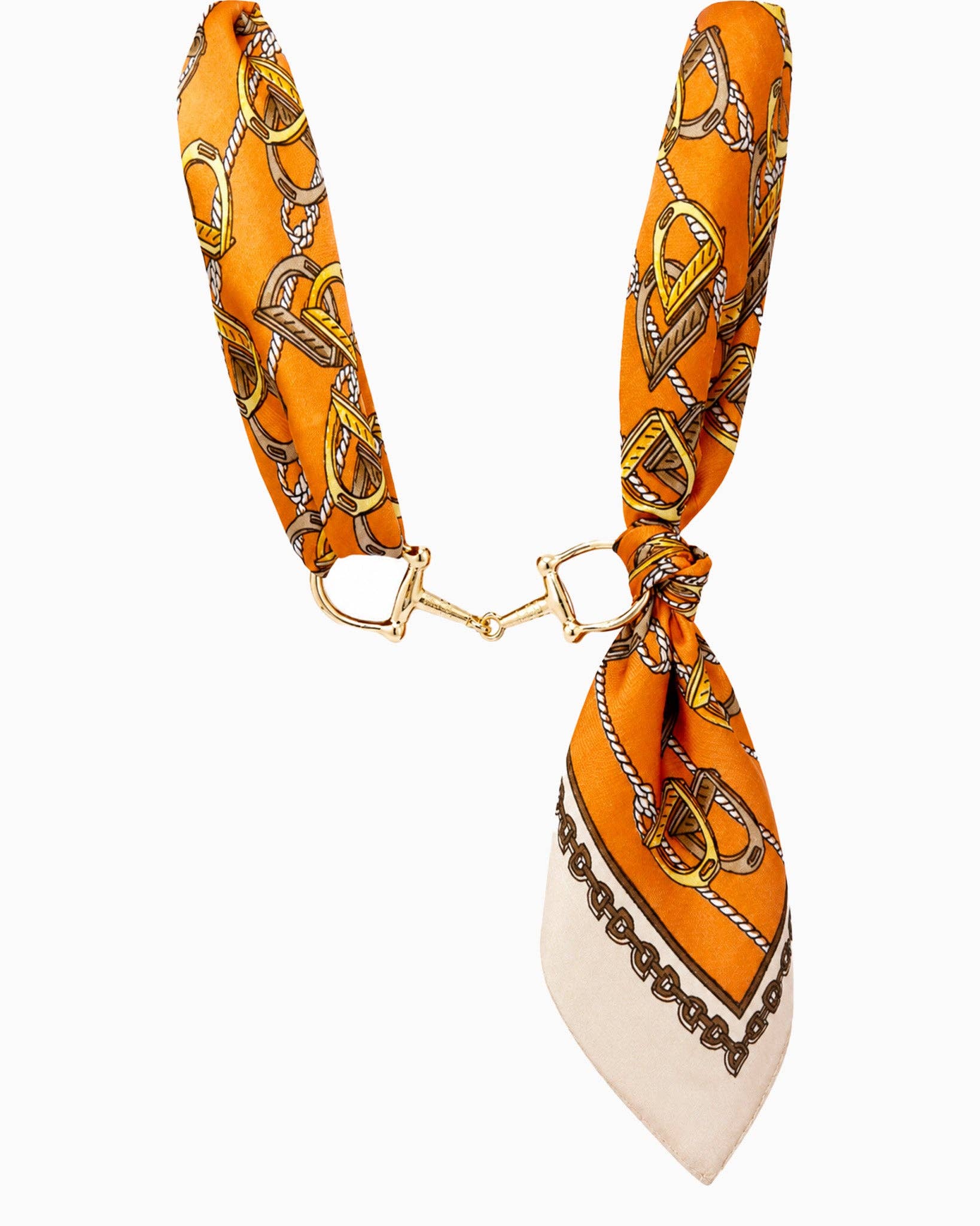 Horse Bit Silk Scarf Chocker Necklace
