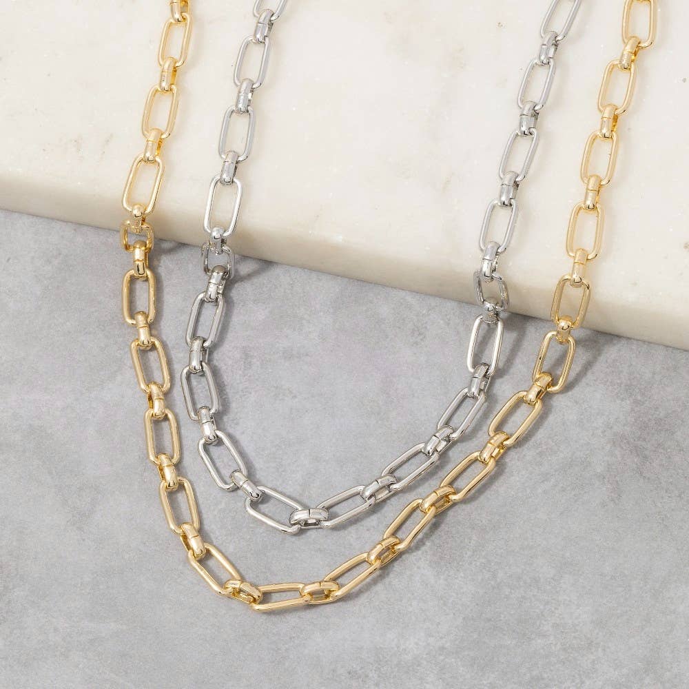 Paperclip Chain Link Chain Necklace