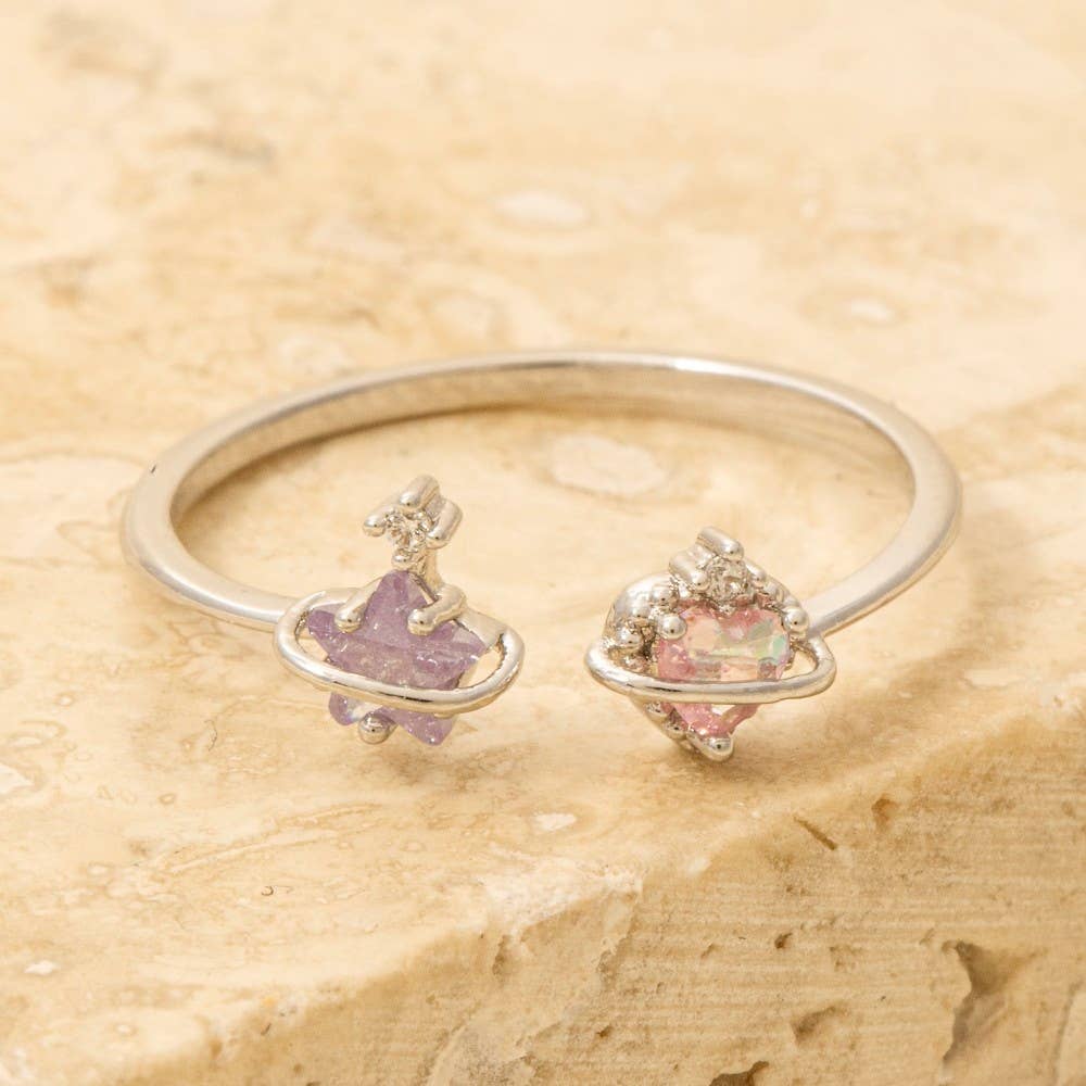 Open Rhinestone Fashion Ring