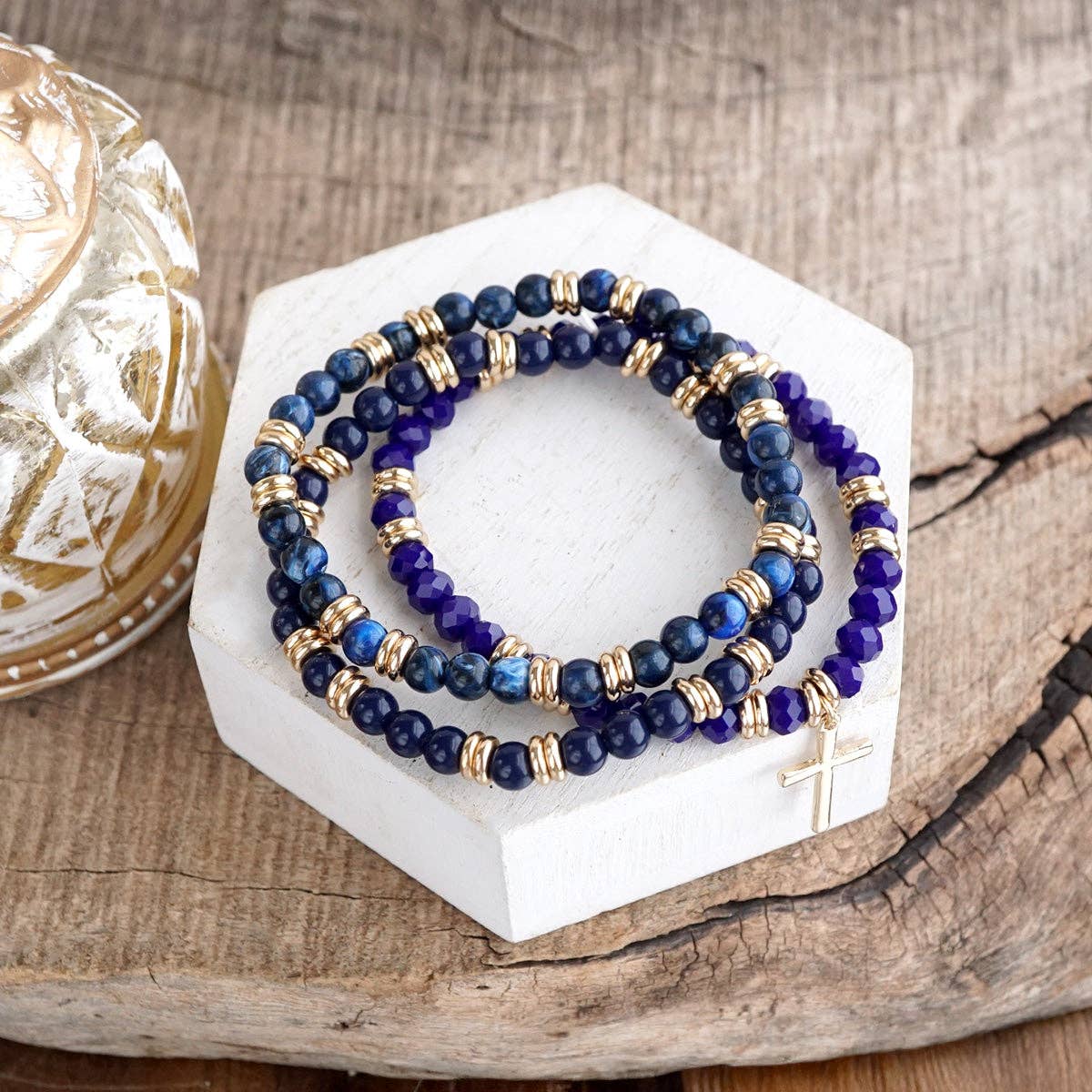 Cross Bracelet Stack Set – Desert Faith Stack - 3 colorways
