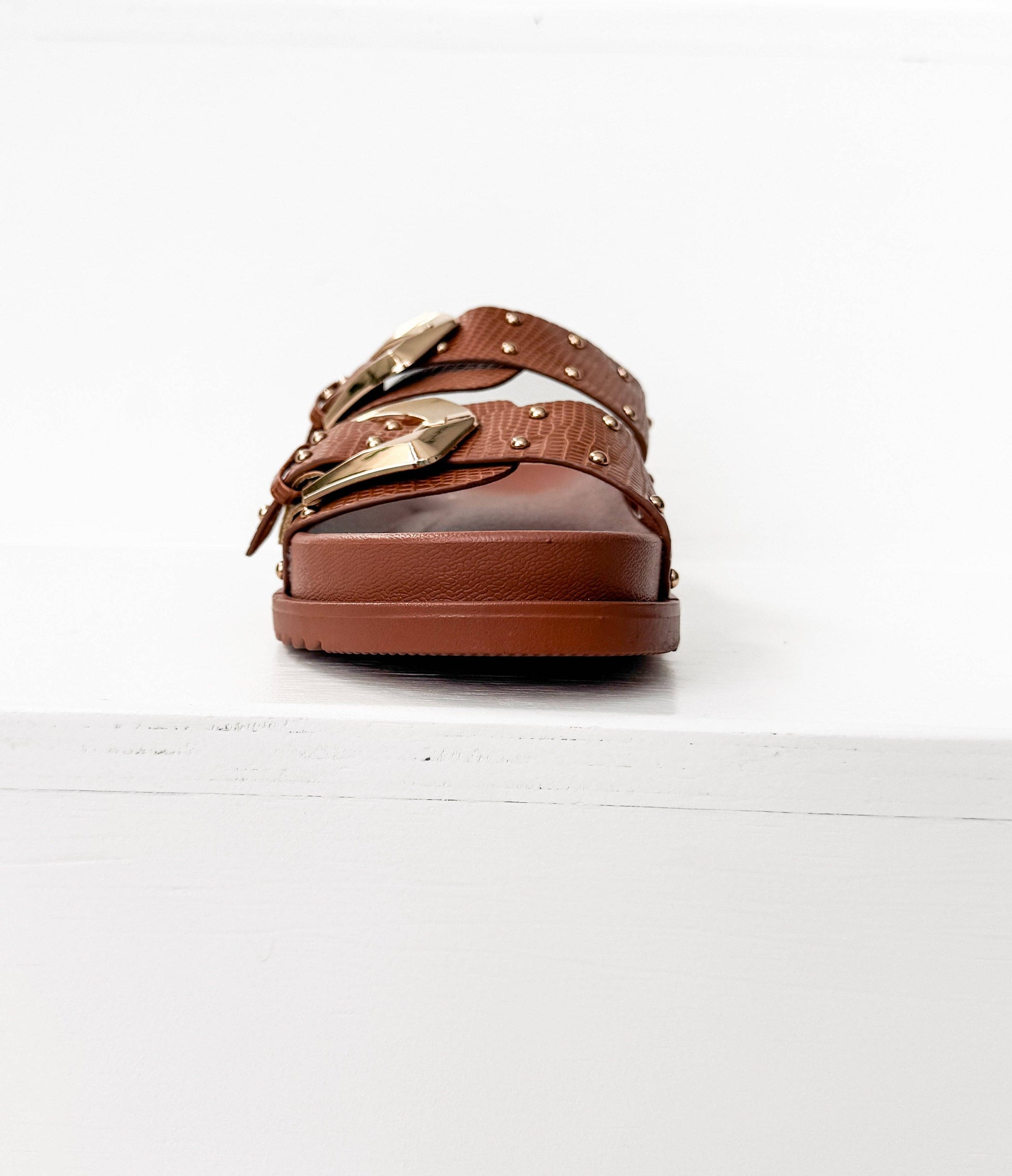 Sandals 2 Buckle in Cognac/ Marigold