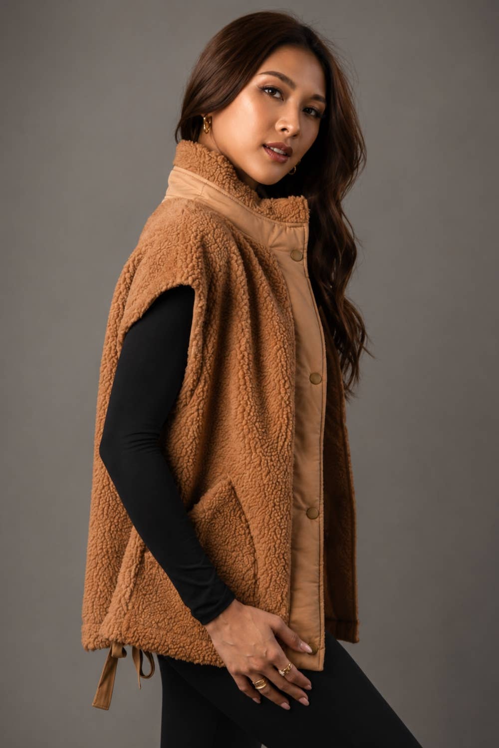 Camel Fleece Vest