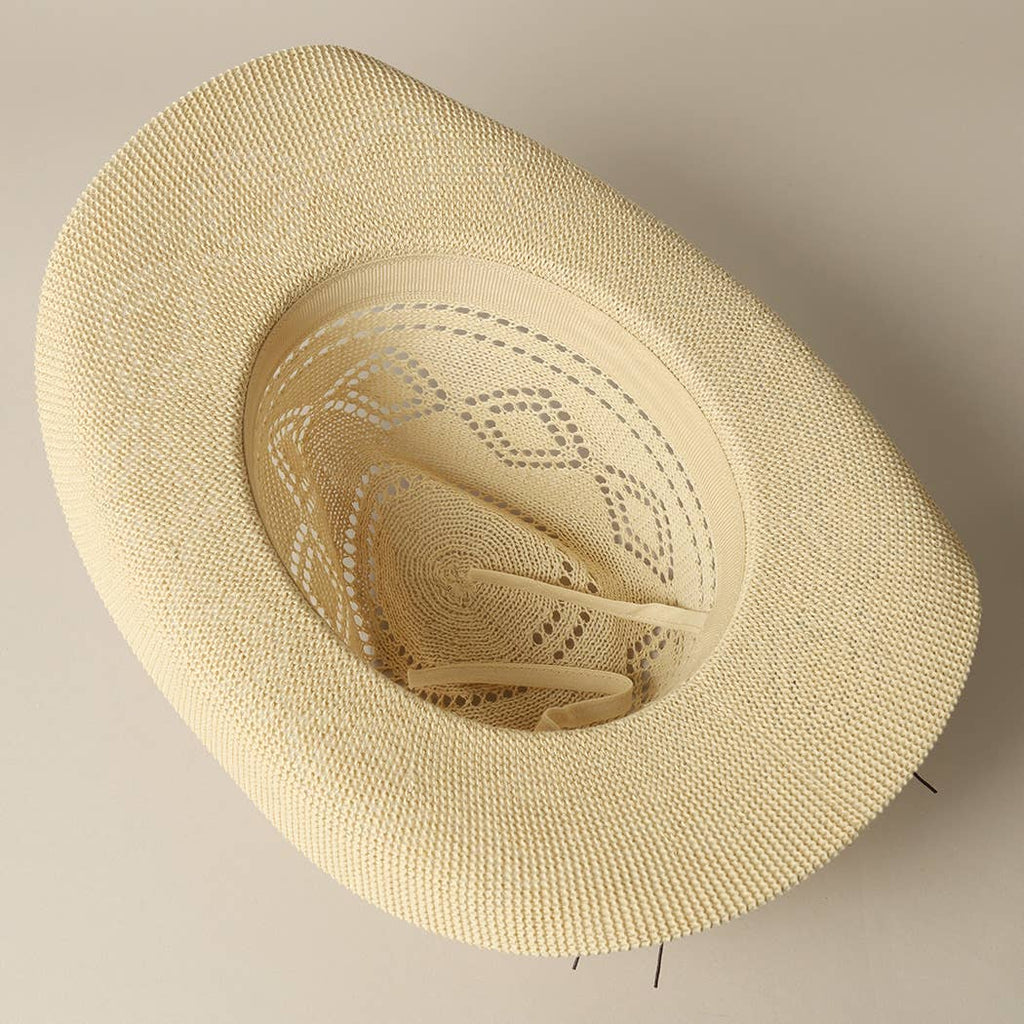 Eco-Friendly Woven Cowboy Panama Adjustable Sun Hat
