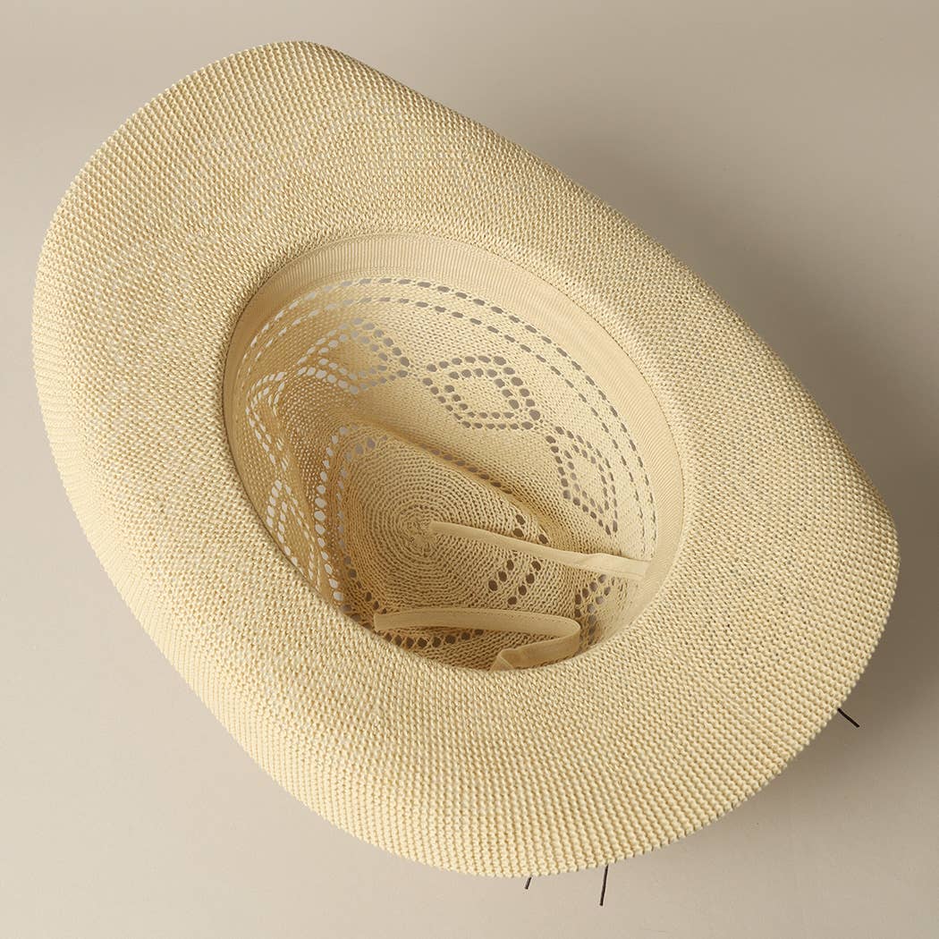 Eco-Friendly Woven Cowboy Panama Adjustable Sun Hat