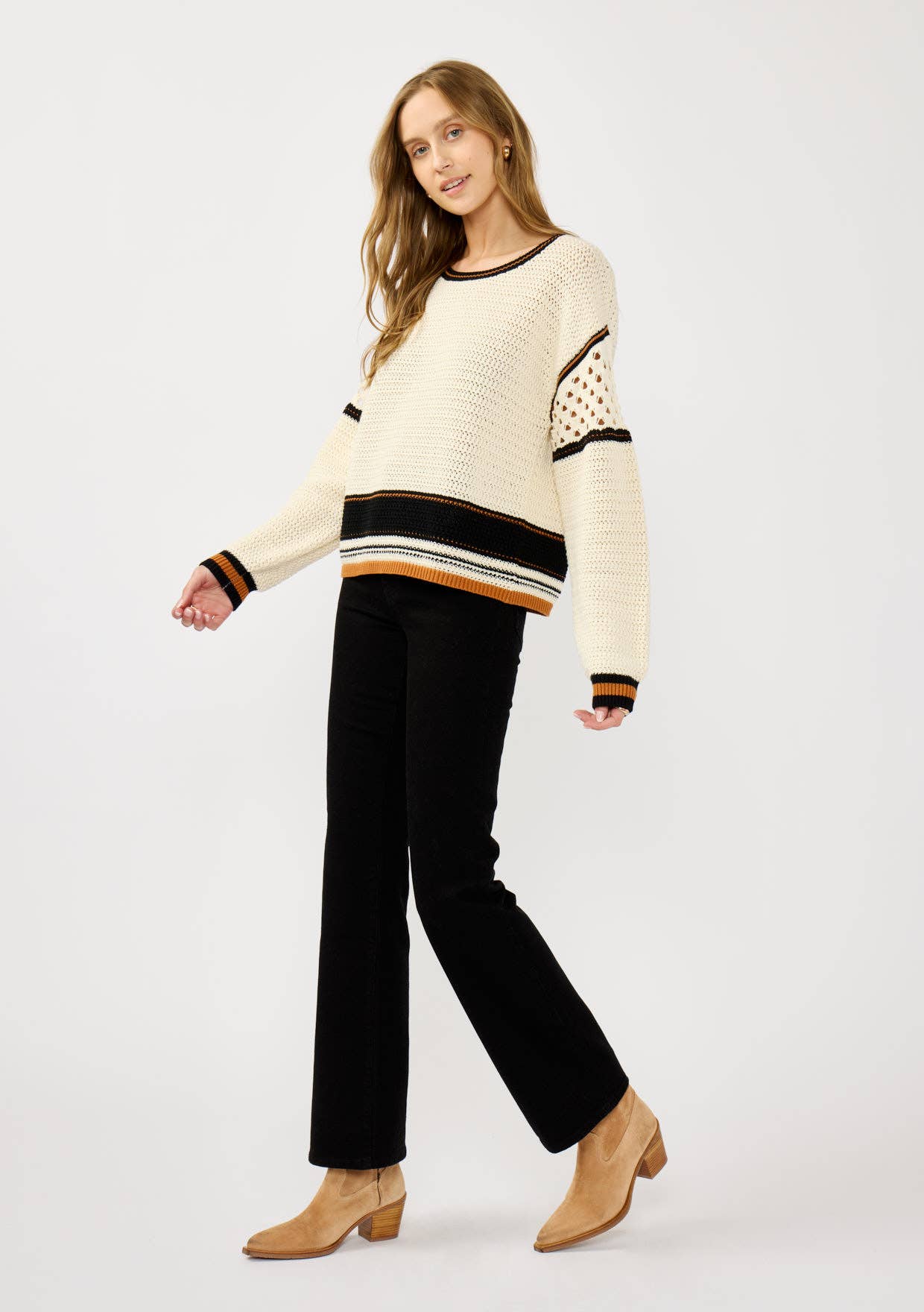Autumn Stroll Pointelle Sweater