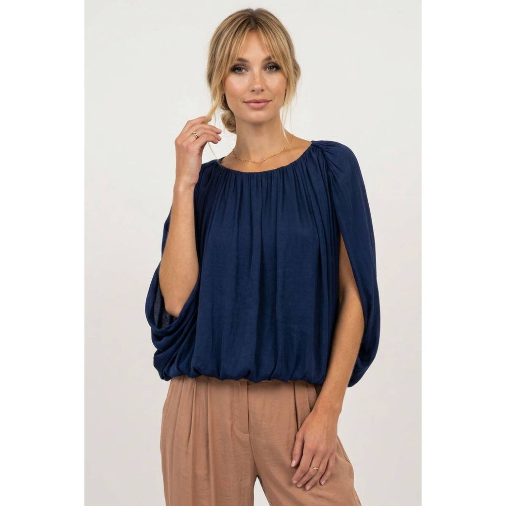 Drape Bubble Blouse