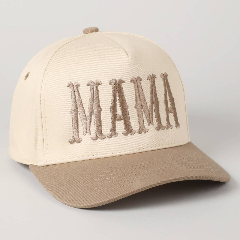 MAMA Typographic Design Embroidery Baseball Cap