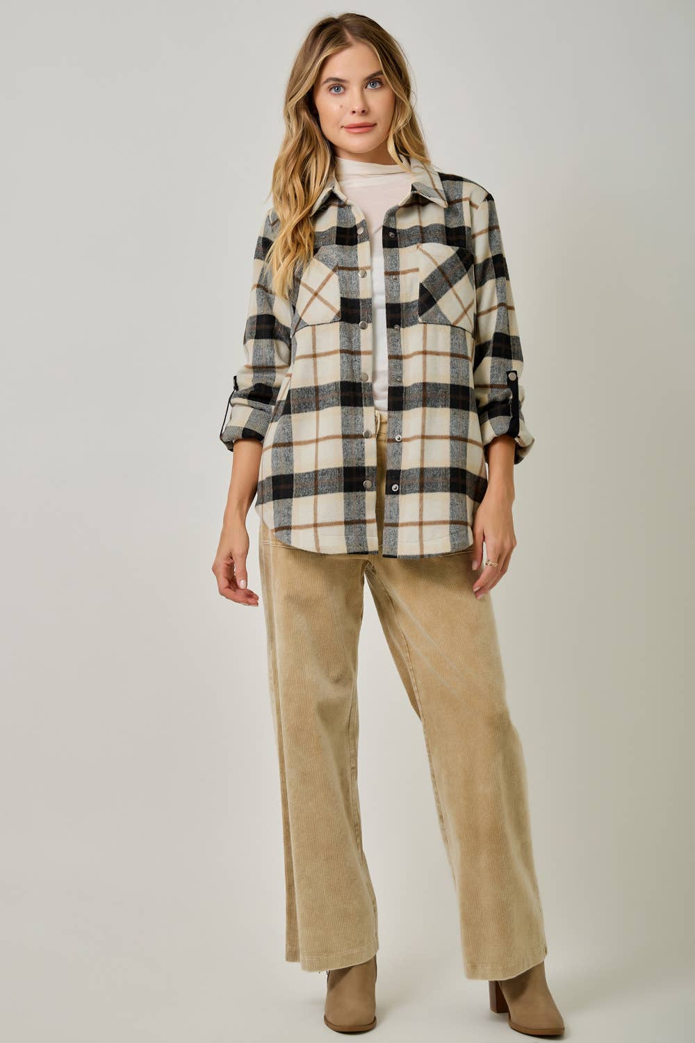 Cozy Brushed Plaid Shacket
