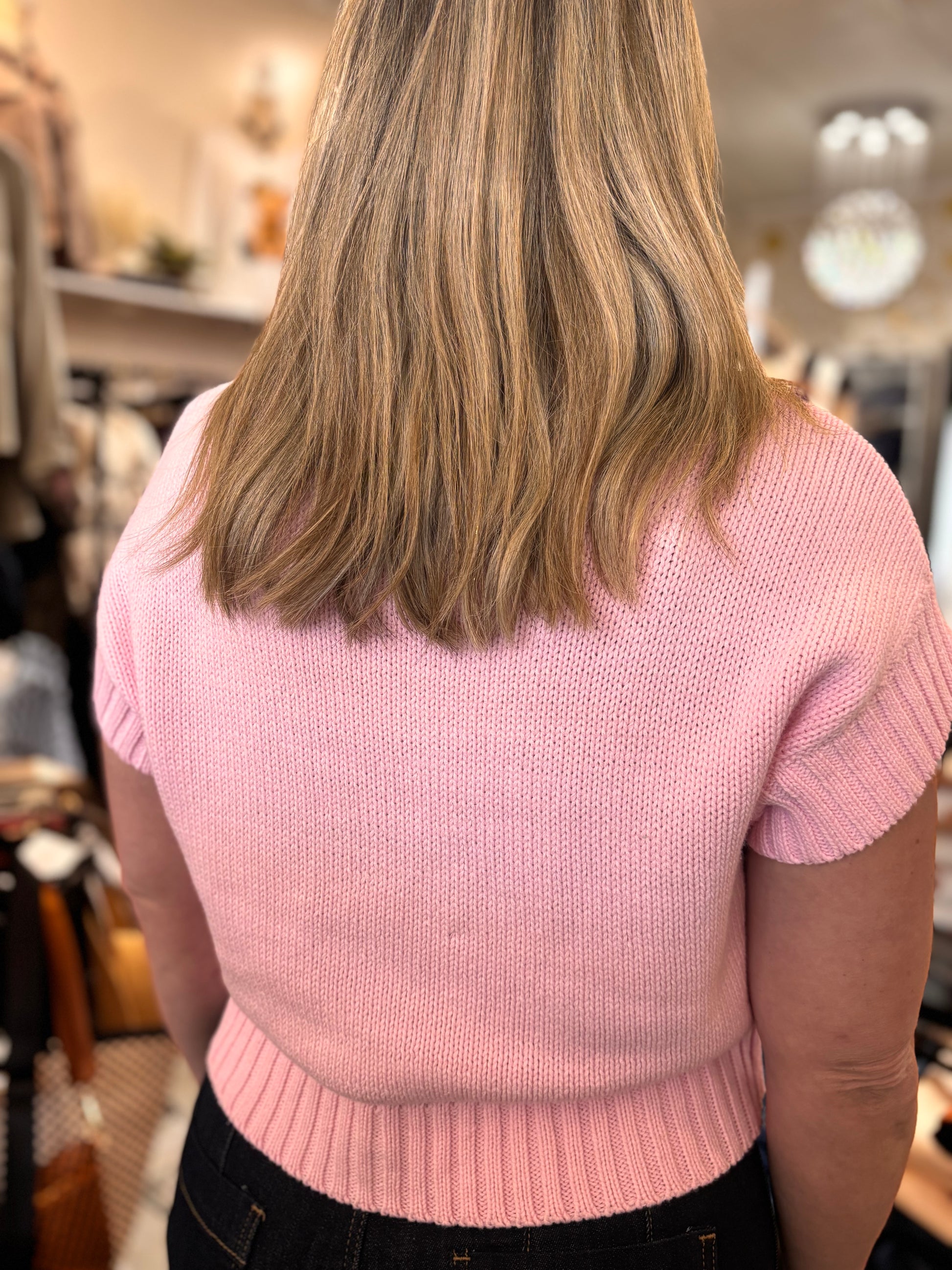 Shelly Cropped Sweater Tee