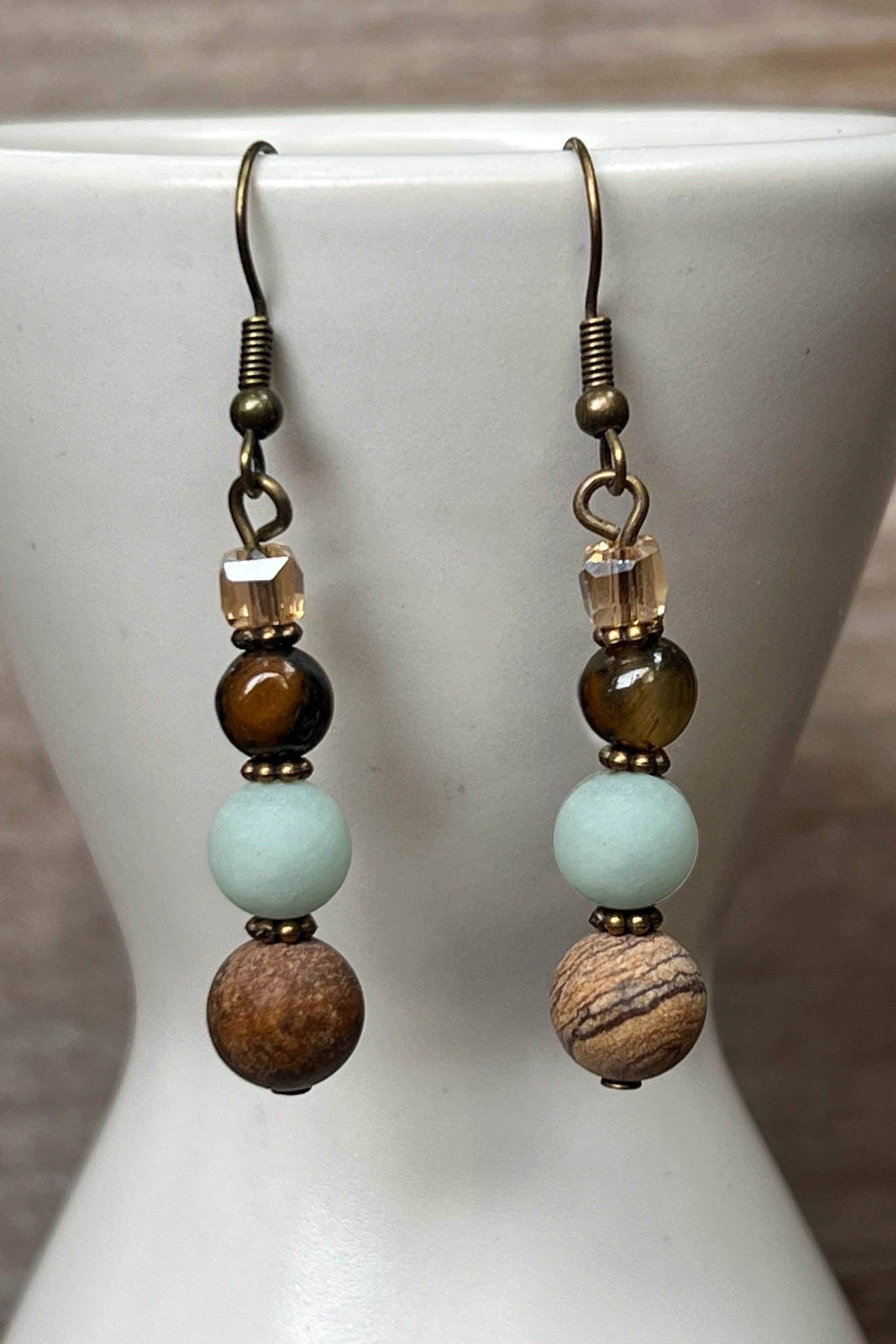 Earthy Boho Amazonite Earrings