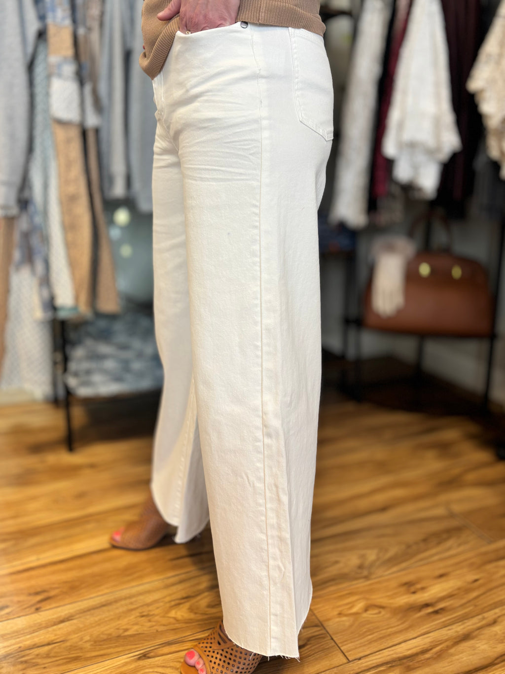 Easel Soft Mineral Wash Wide Leg Pants
