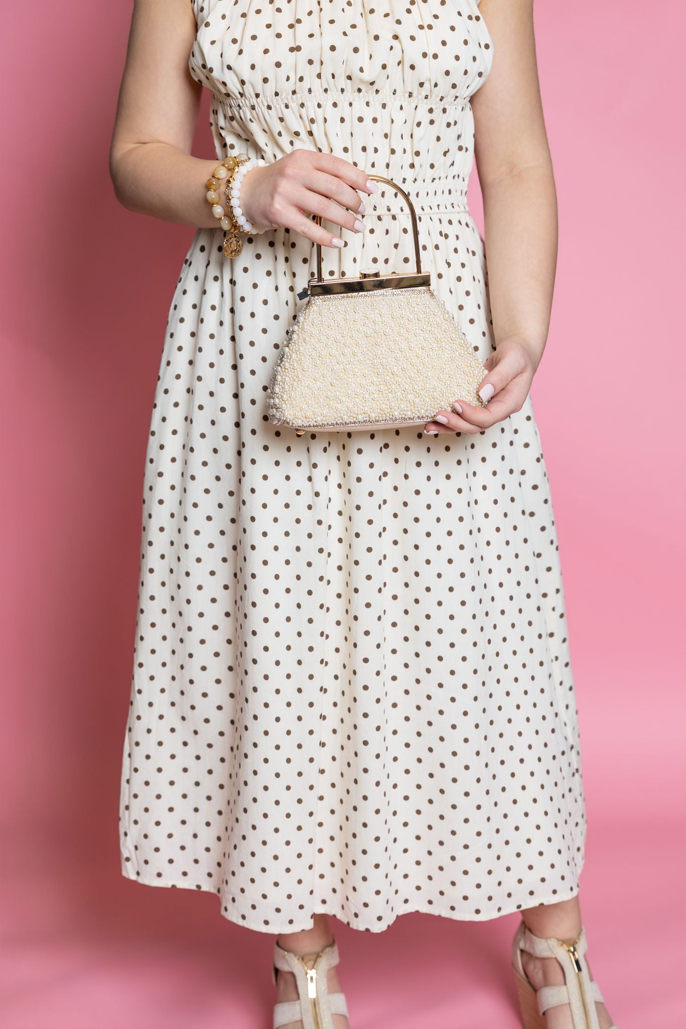 Chic Pearl Embellished Clutch