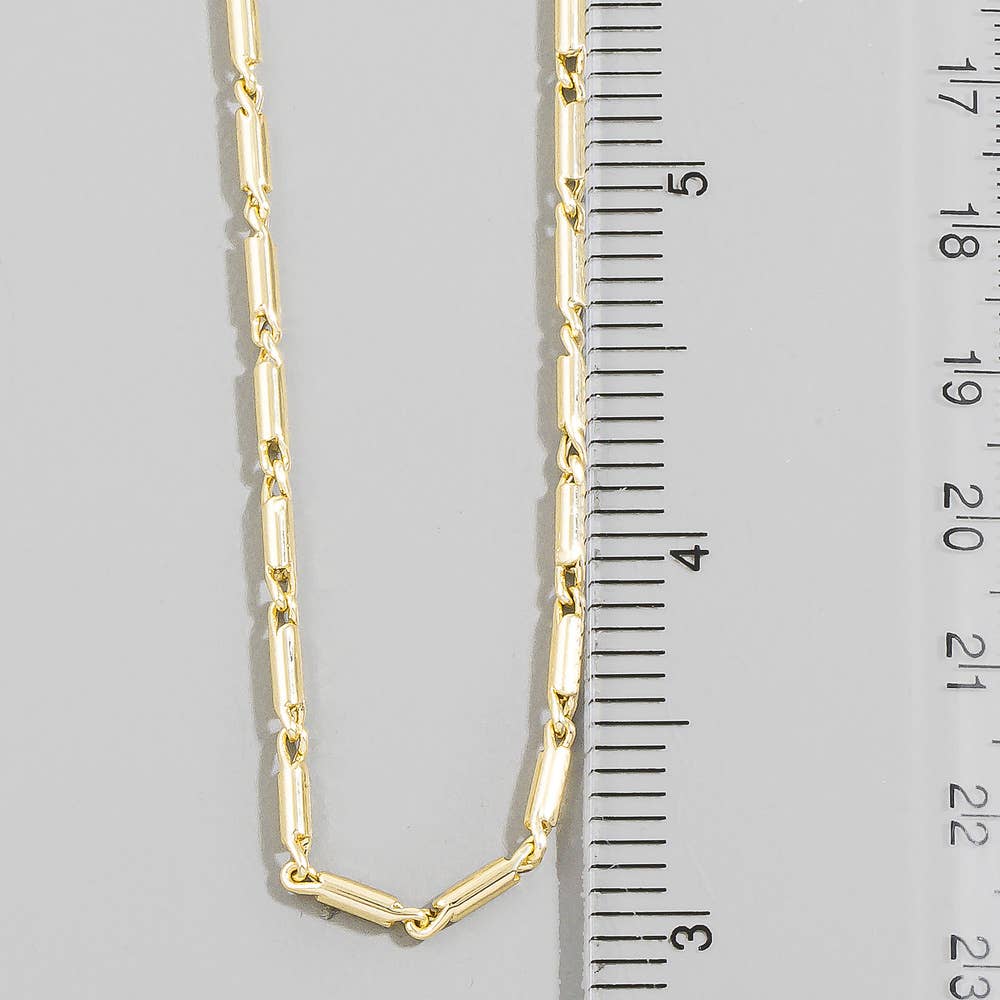 Dainty Bar Link Chain Necklace