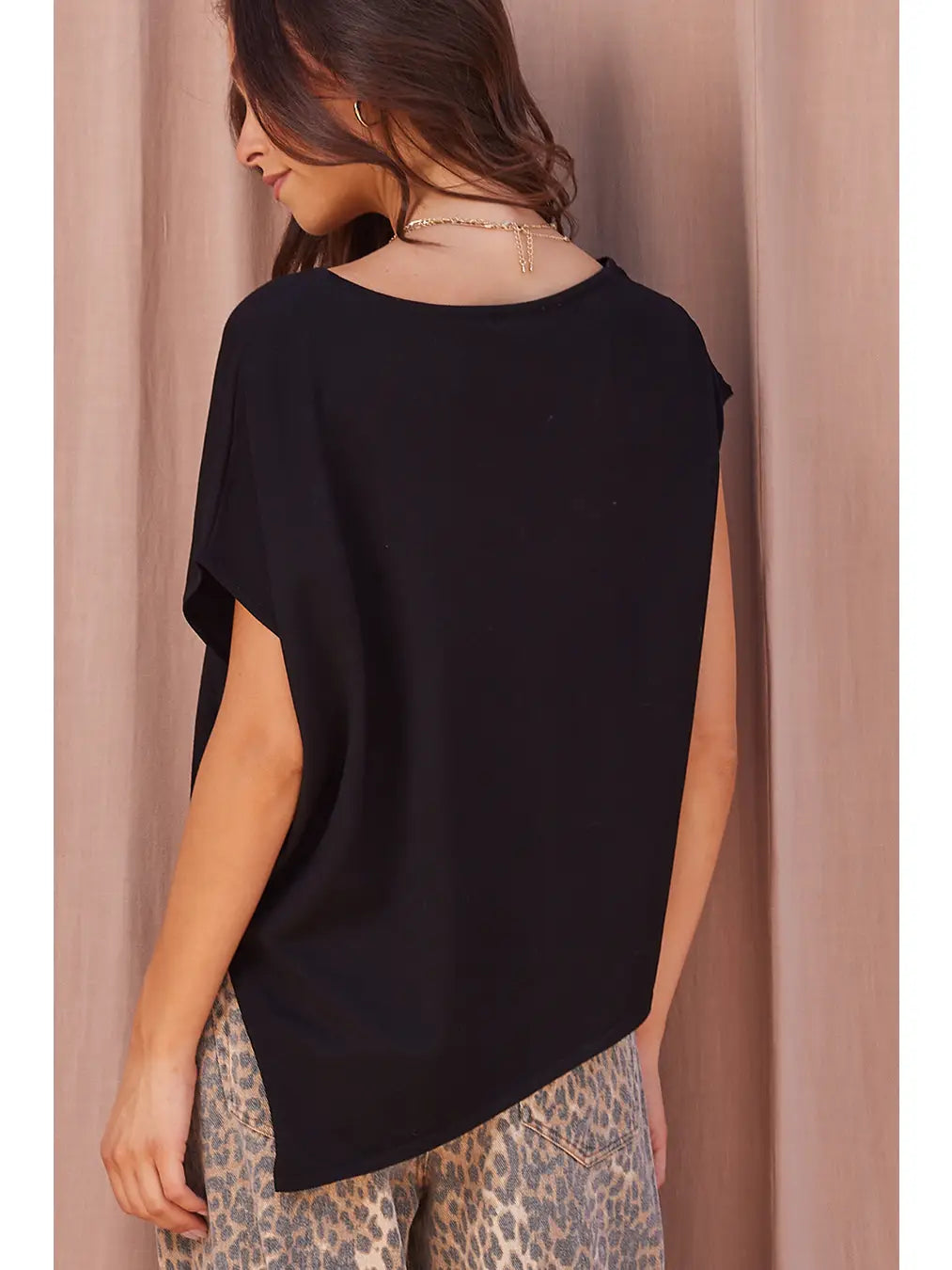 Elowen Asymmetrical Hem Stripe Tunic