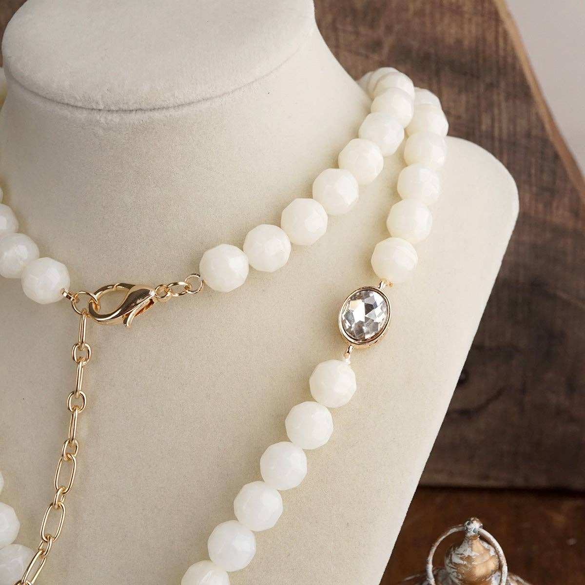 Long Coin Chunky Beaded Necklace – Marbled Muse
