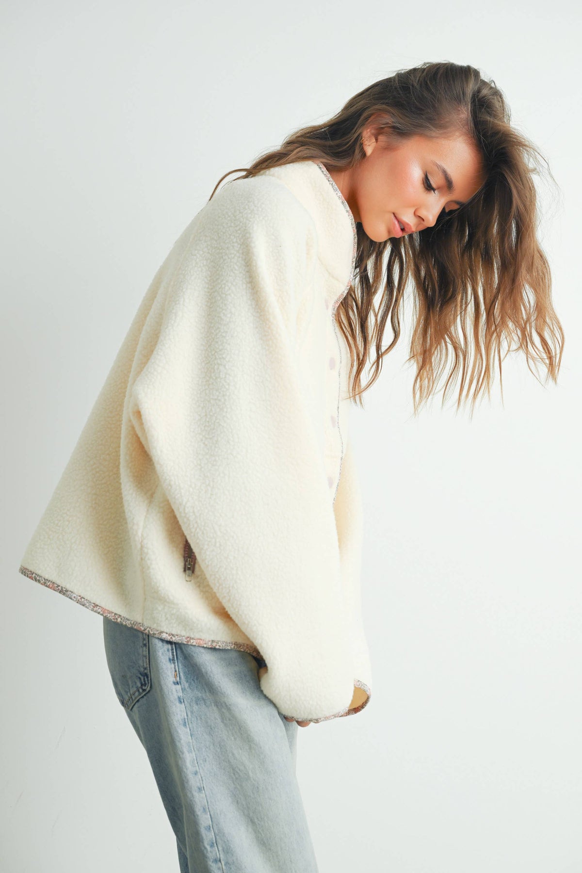 Serenity Cozy Sherpa Snap Jacket
