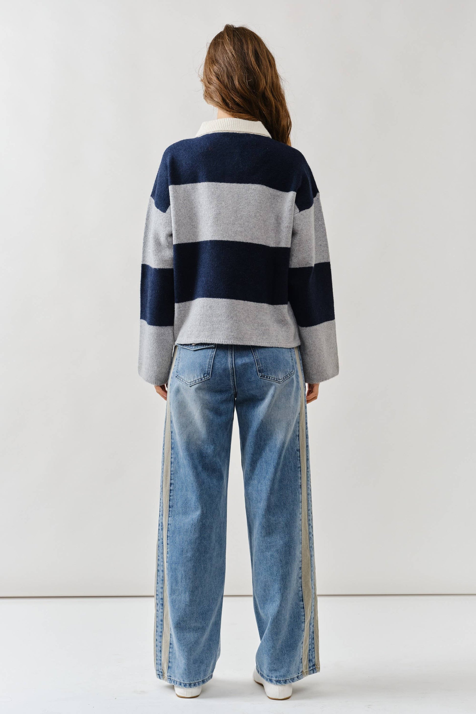 Contrast Line Detail Jeans