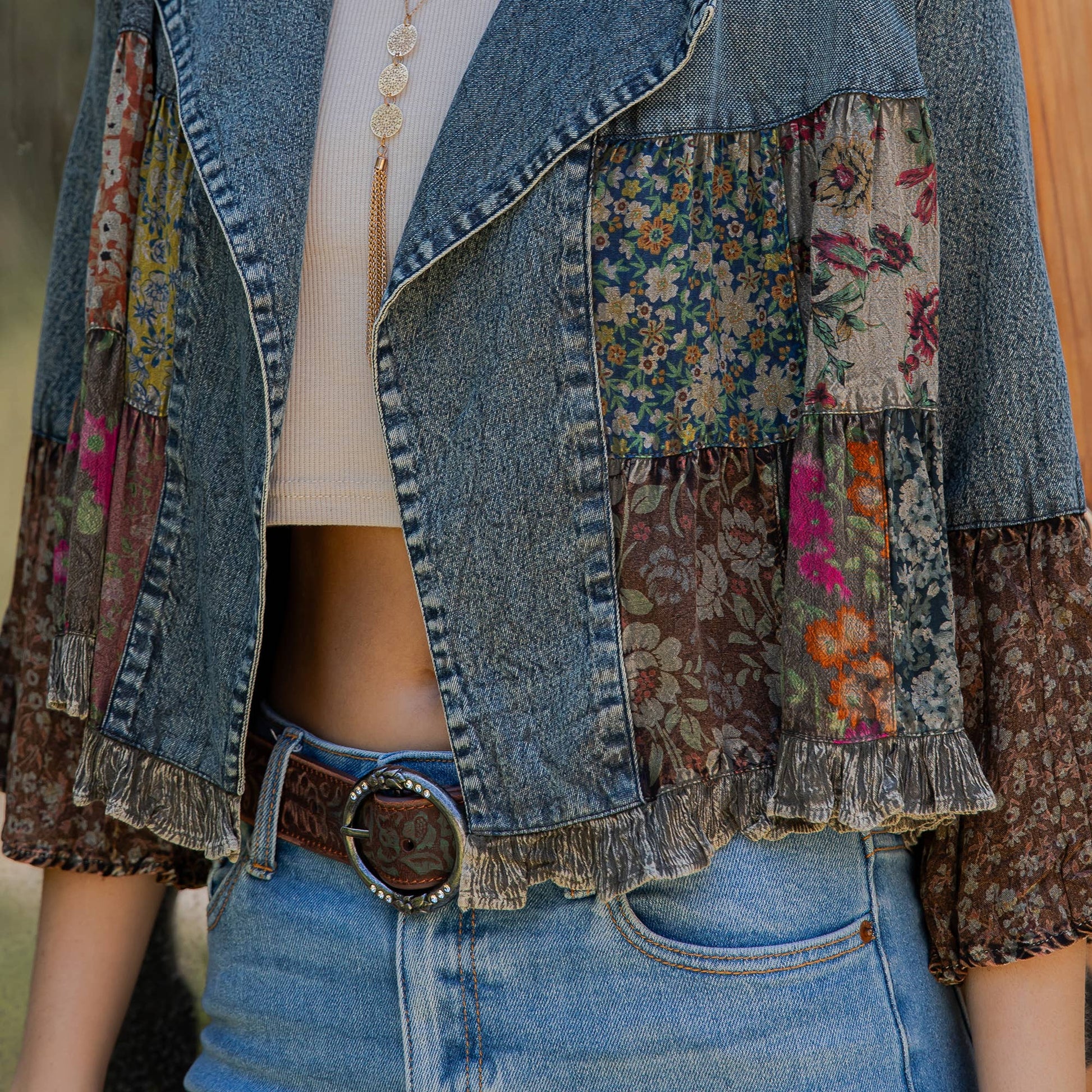 Boho Embroidery Detailing Cropped Summer Top
