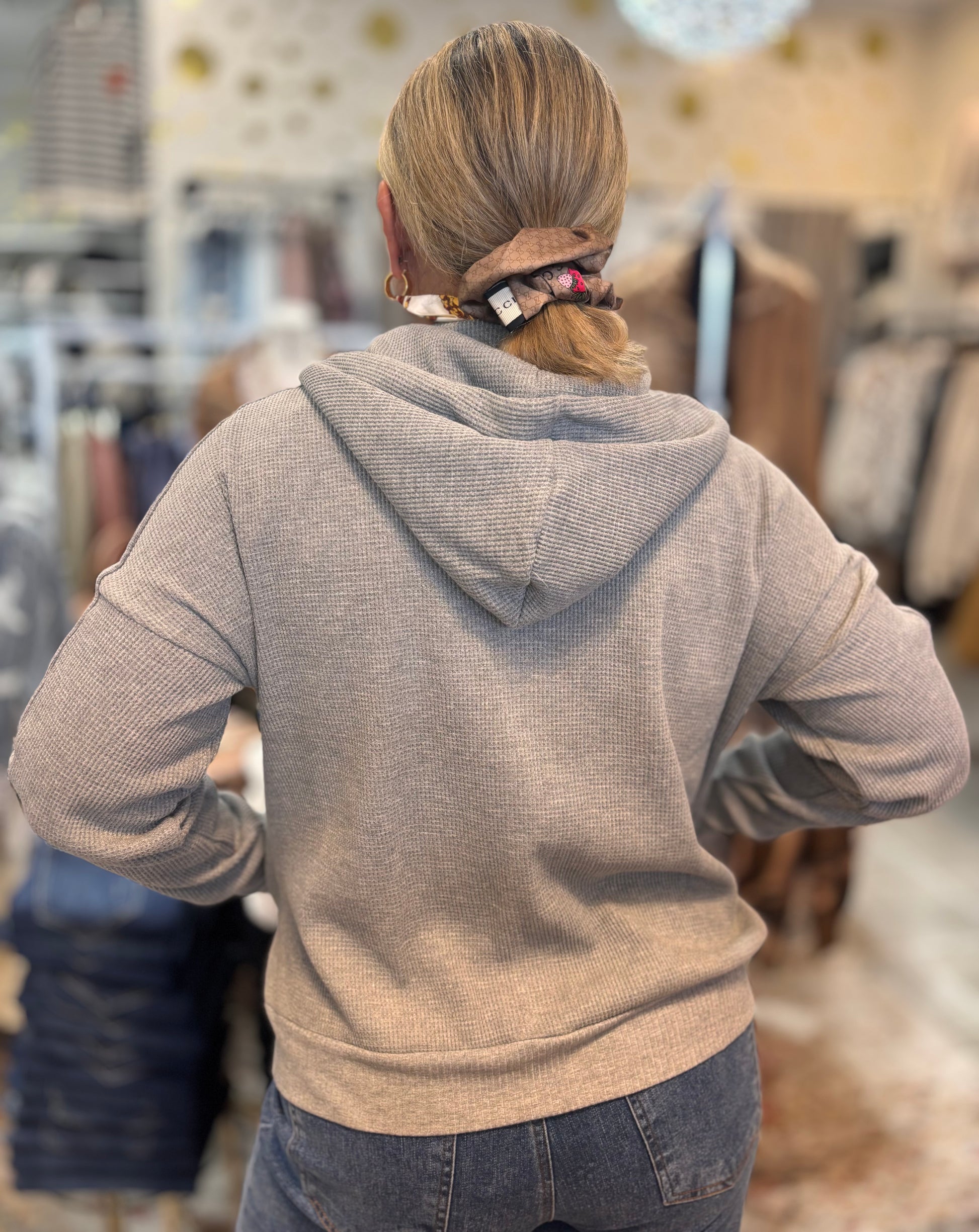 Emi Waffle Zip-Up Jacket