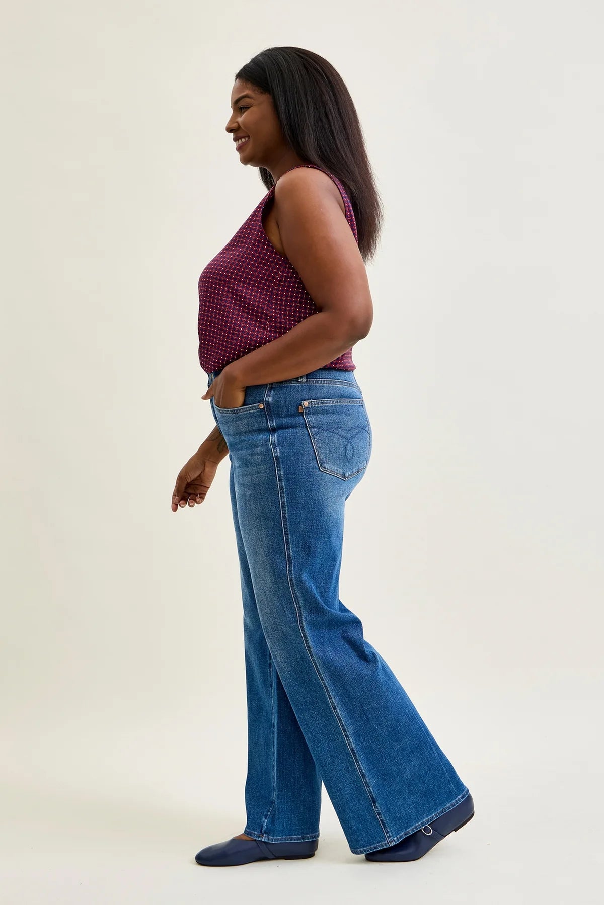 Judy Blue Jordyn Tummy Control Wide Leg Jeans