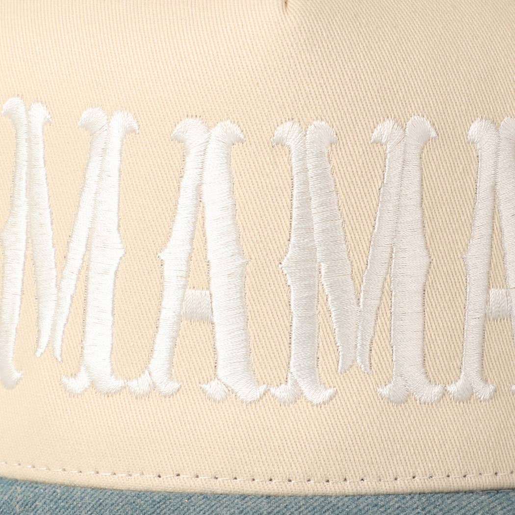MAMA Typographic Design Embroidery Baseball Cap