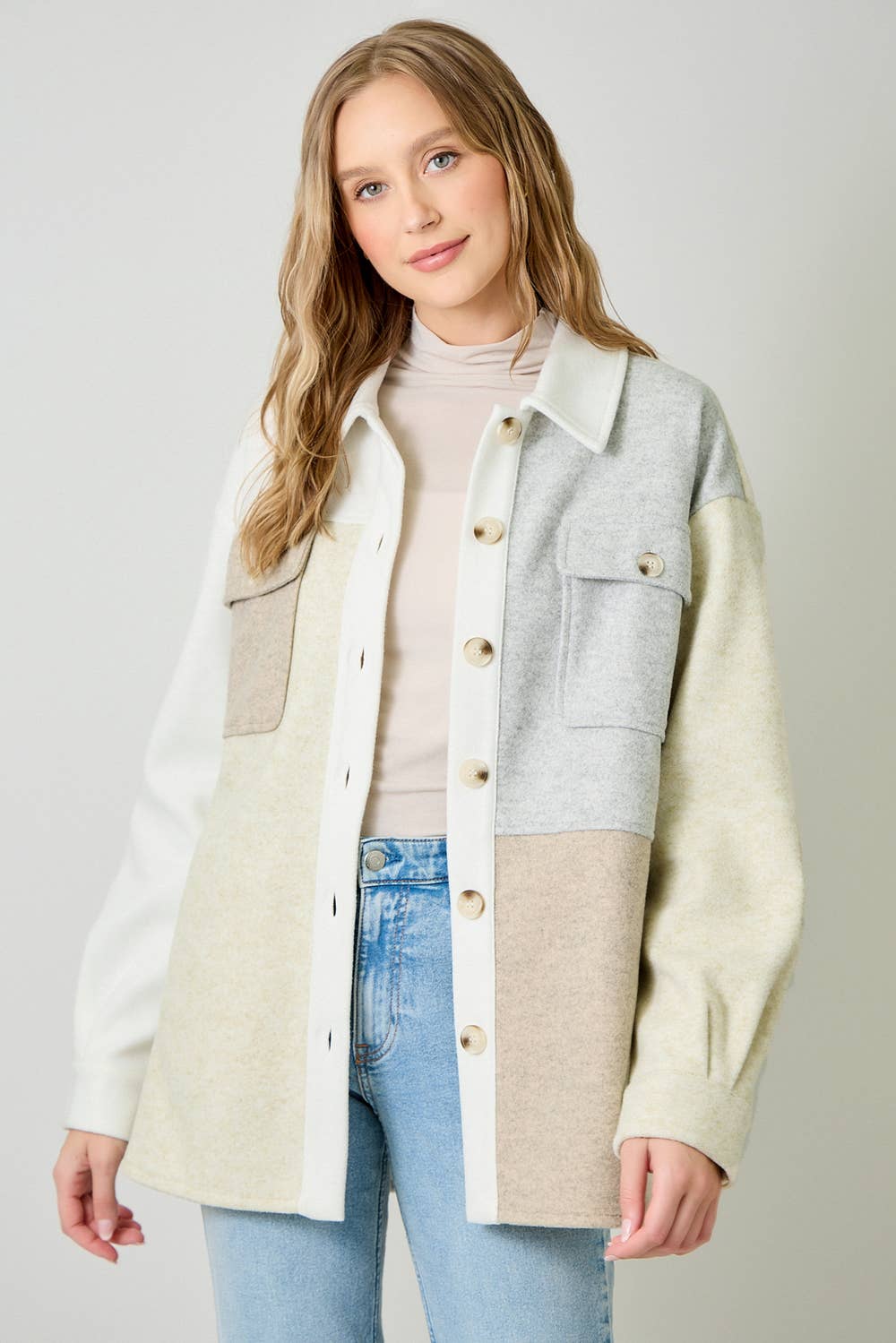 Annika Color Blocked Shacket