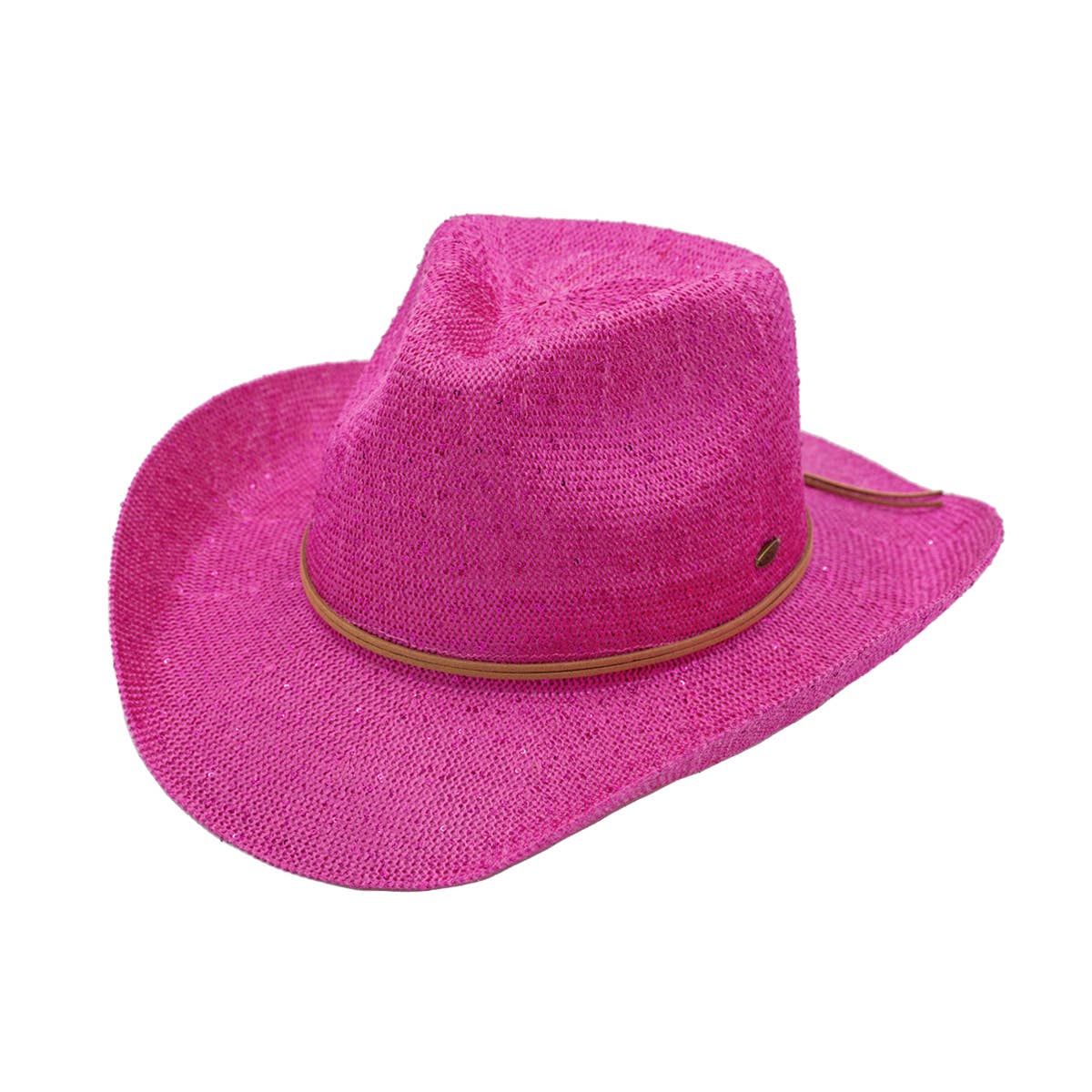 Sequin Cowboy Hat with Suede String