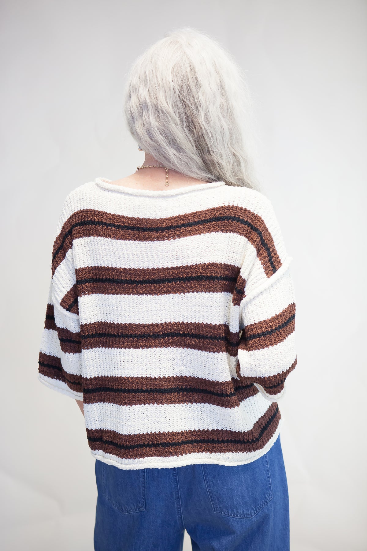 Sunday Stripe Slouchy Knit Sweater