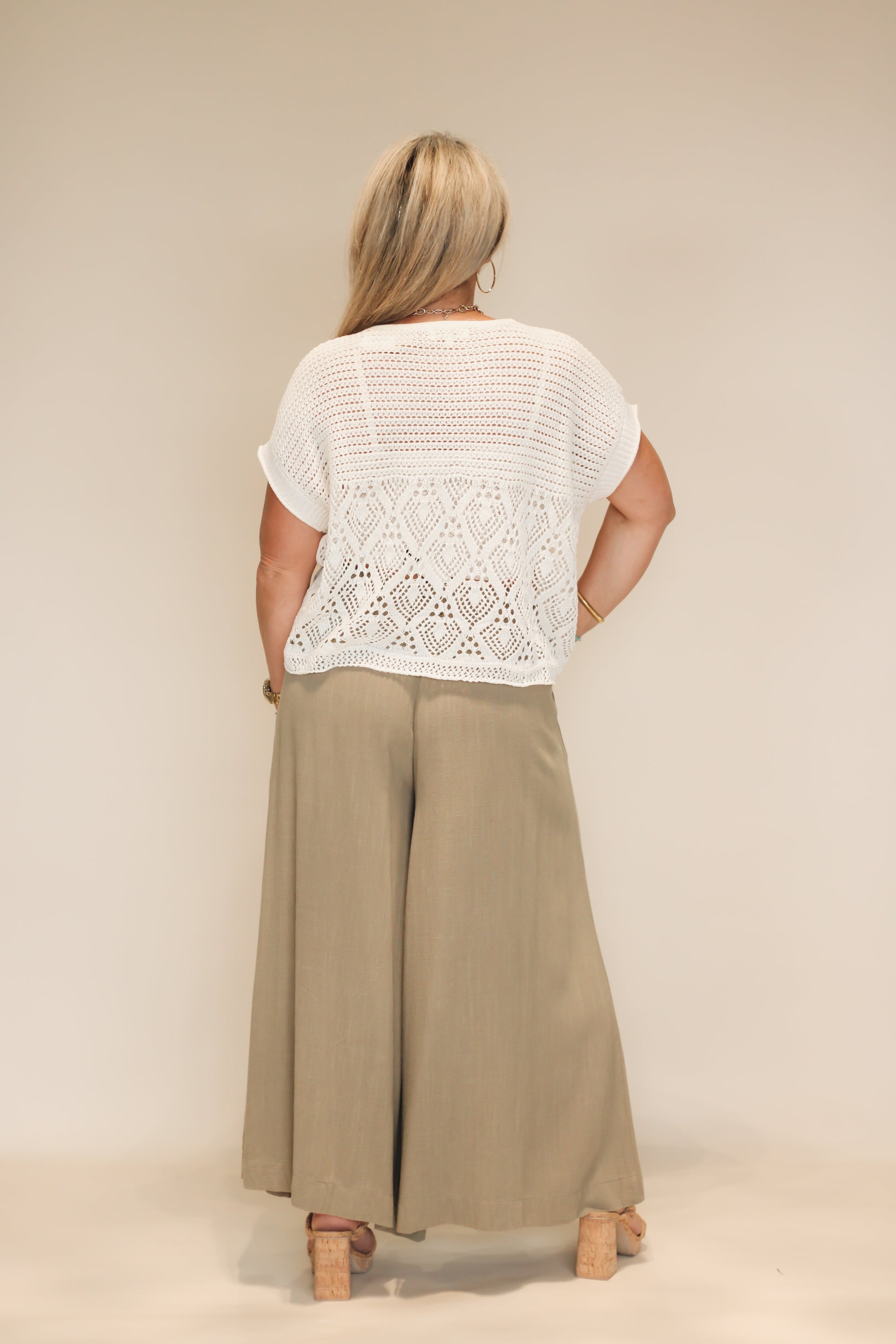 Floral Detail Crochet Boho Top