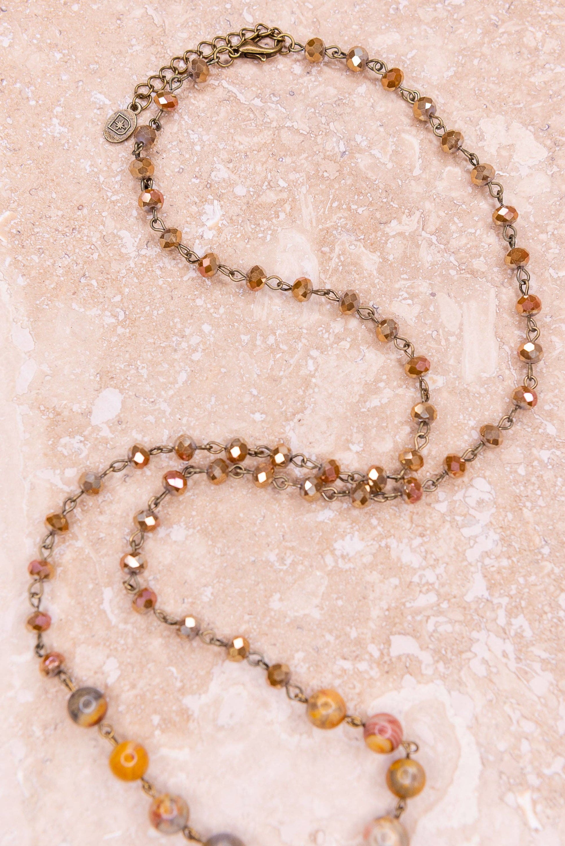 Boho Necklace Alani Necklace in Taupe