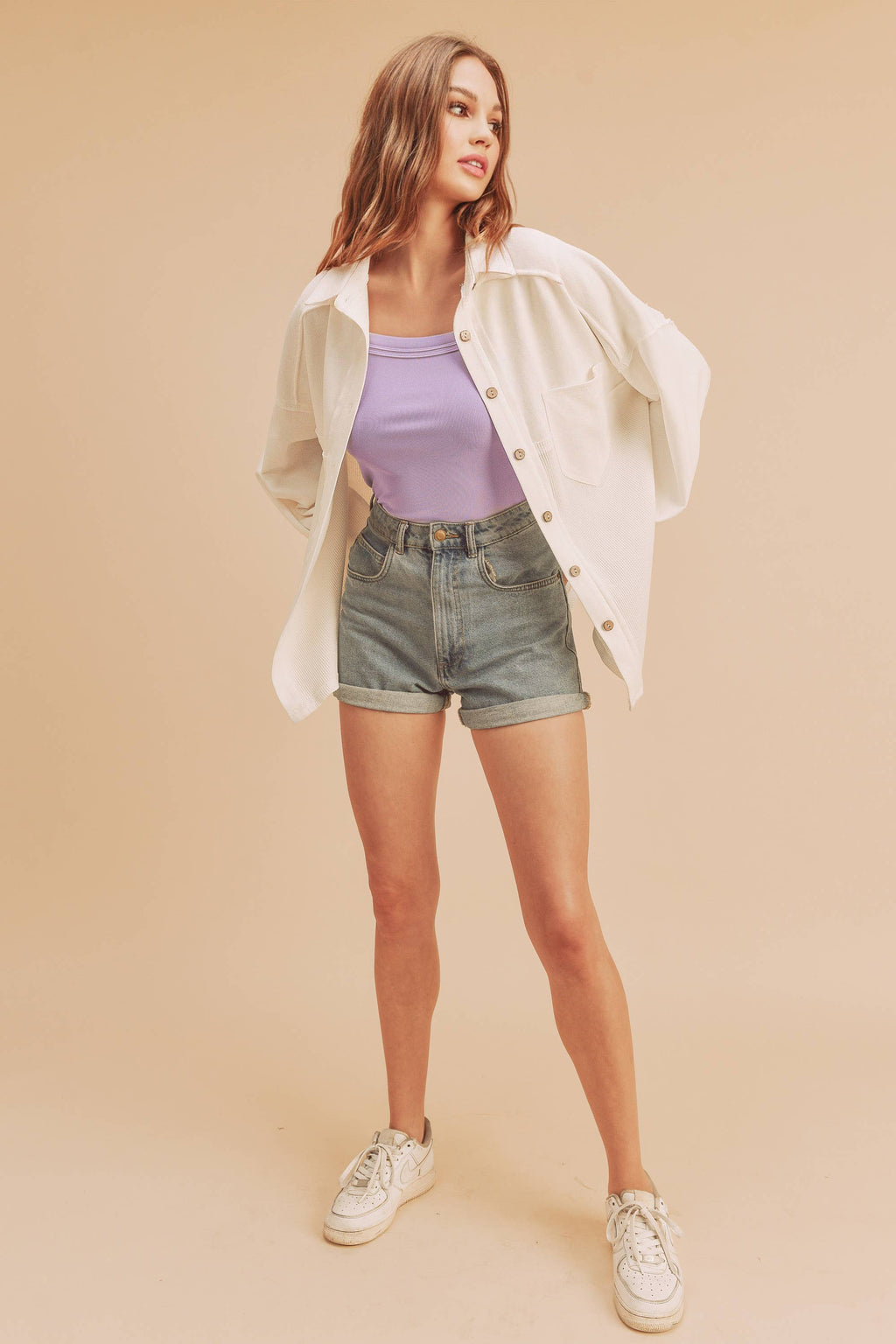 Judie Jacket in Oat beige