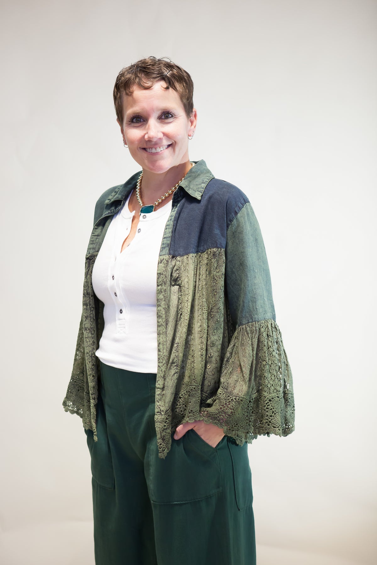 Juniper Crochet Lace Bell Sleeve Jacket