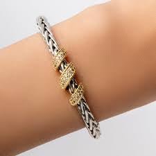 Twisted Braided Cuff Bangle
