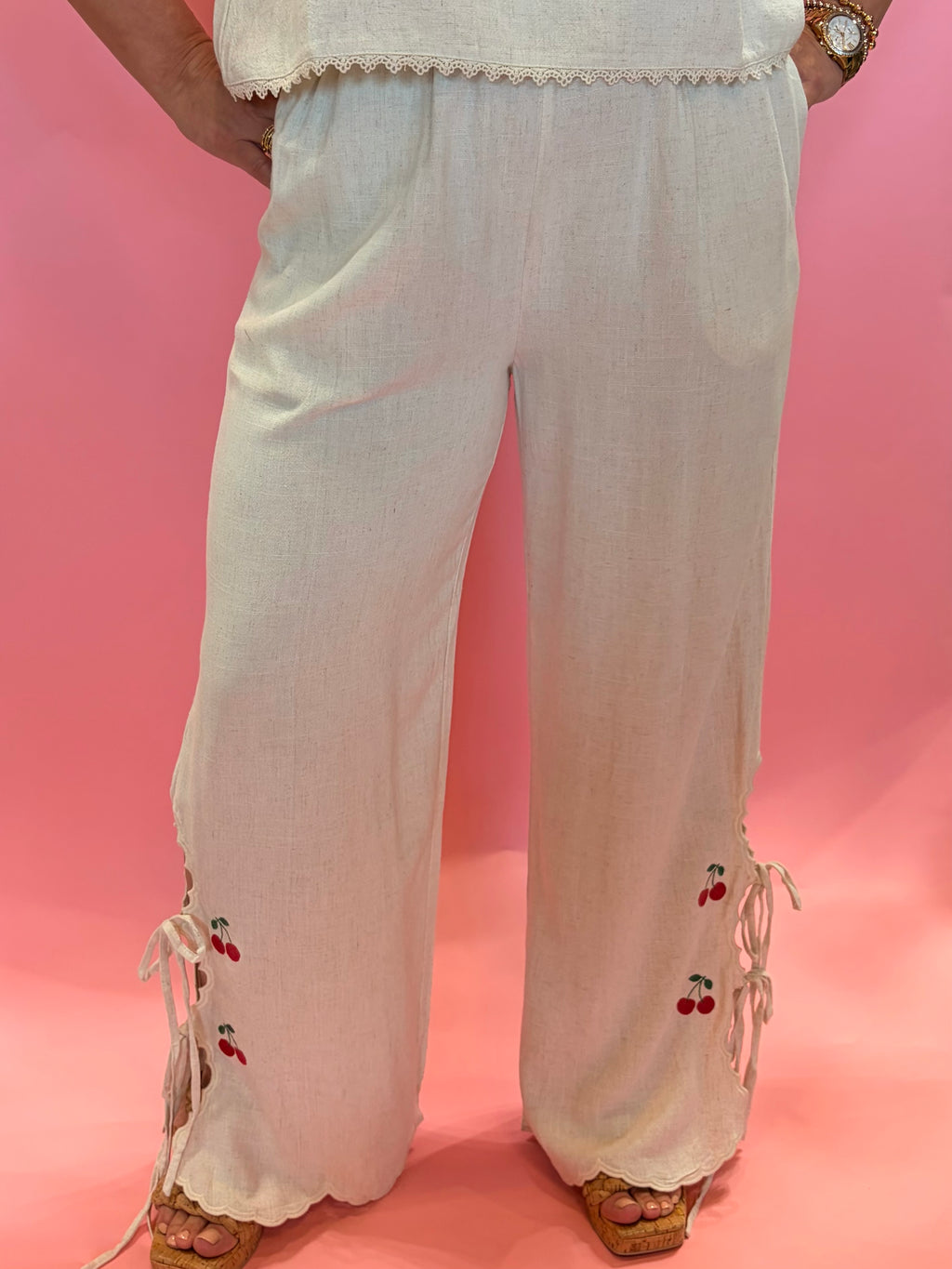 Cherry Tie Breeze Pants
