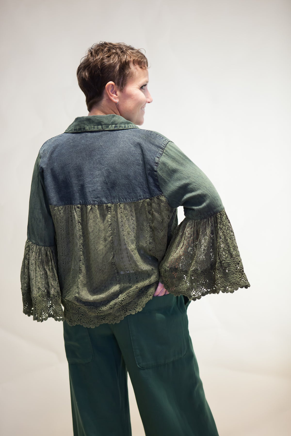 Juniper Crochet Lace Bell Sleeve Jacket