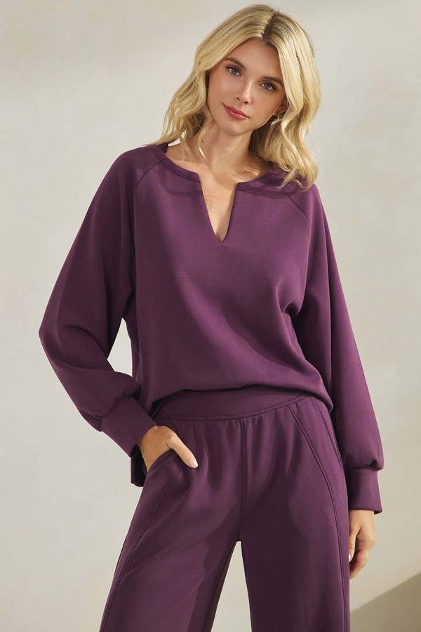Sofie Soft Top and  Wide Leg Pant Matching Set