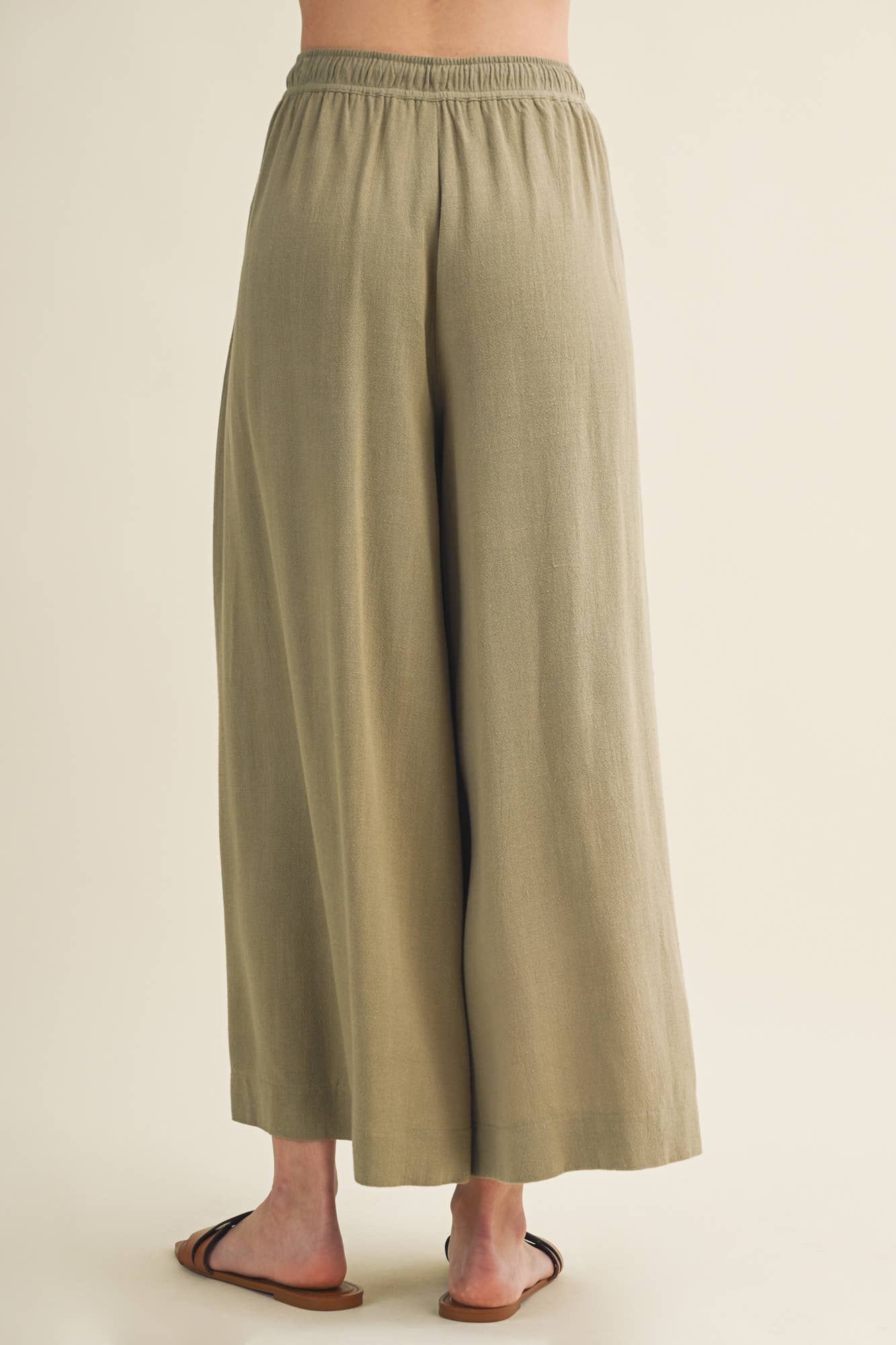 Cascading Volume Drawstring Waist Pants