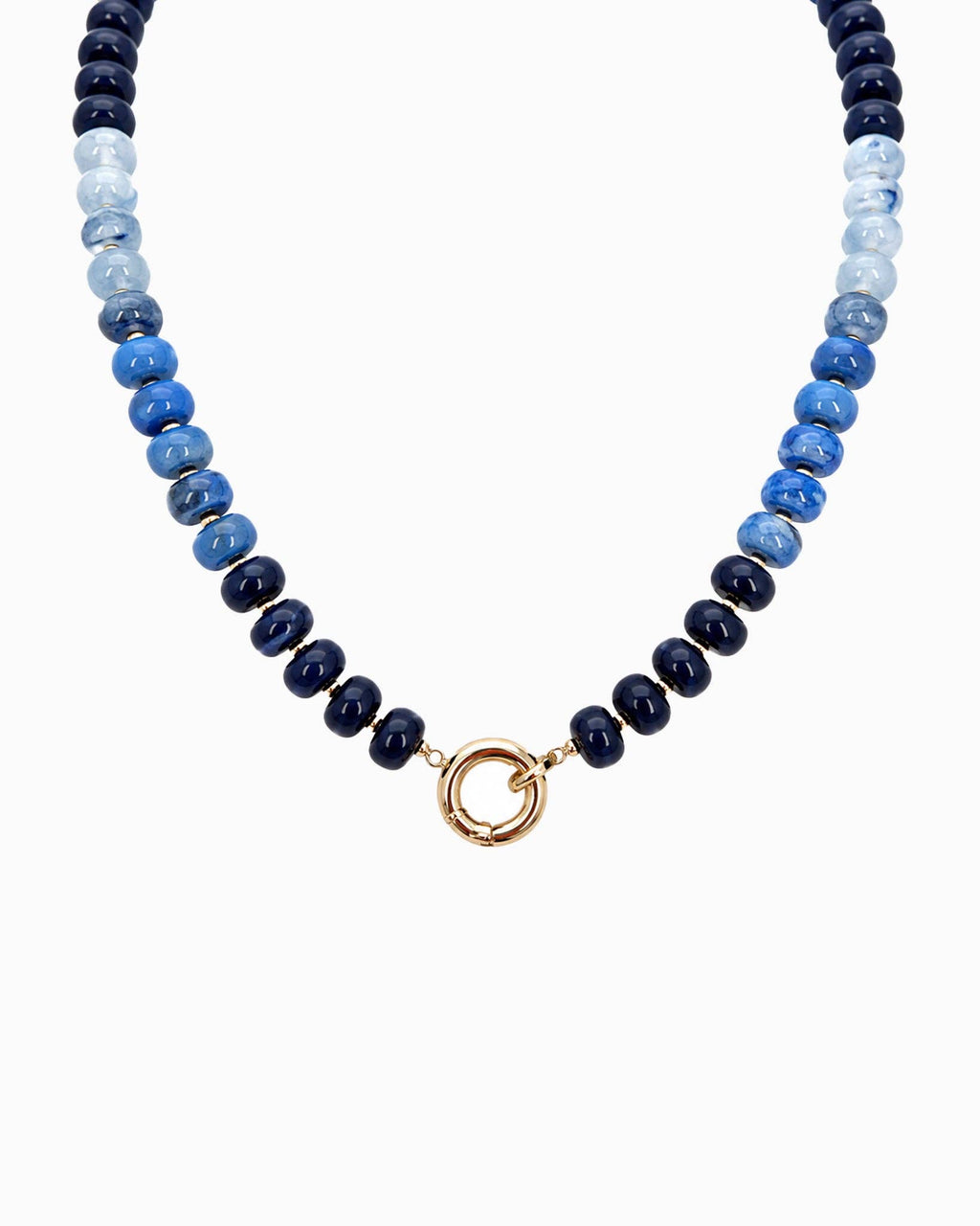 Marble Bead Toggle Clasp Statement Necklace