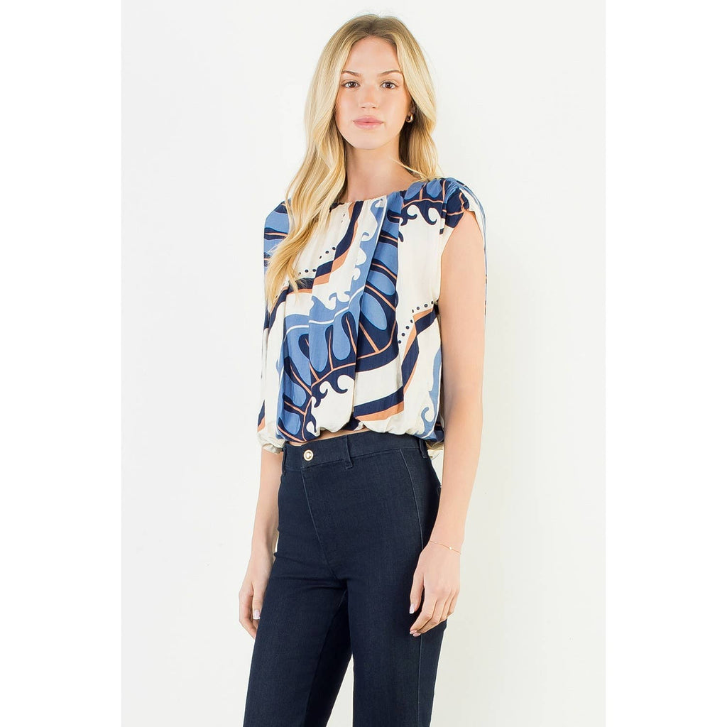 Sleeveless Abstract Top