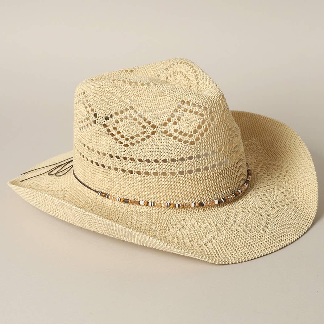 Eco-Friendly Woven Cowboy Panama Adjustable Sun Hat