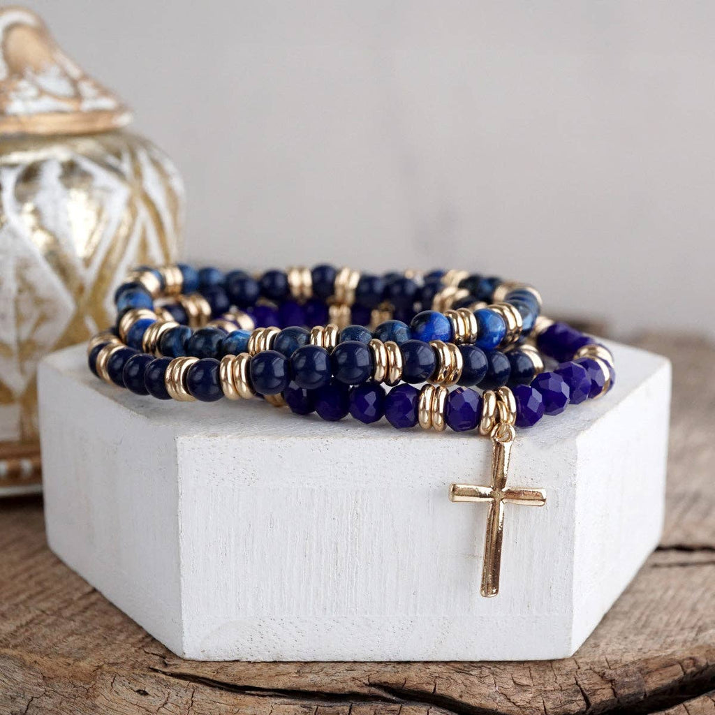 Cross Bracelet Stack Set – Desert Faith Stack - 3 colorways