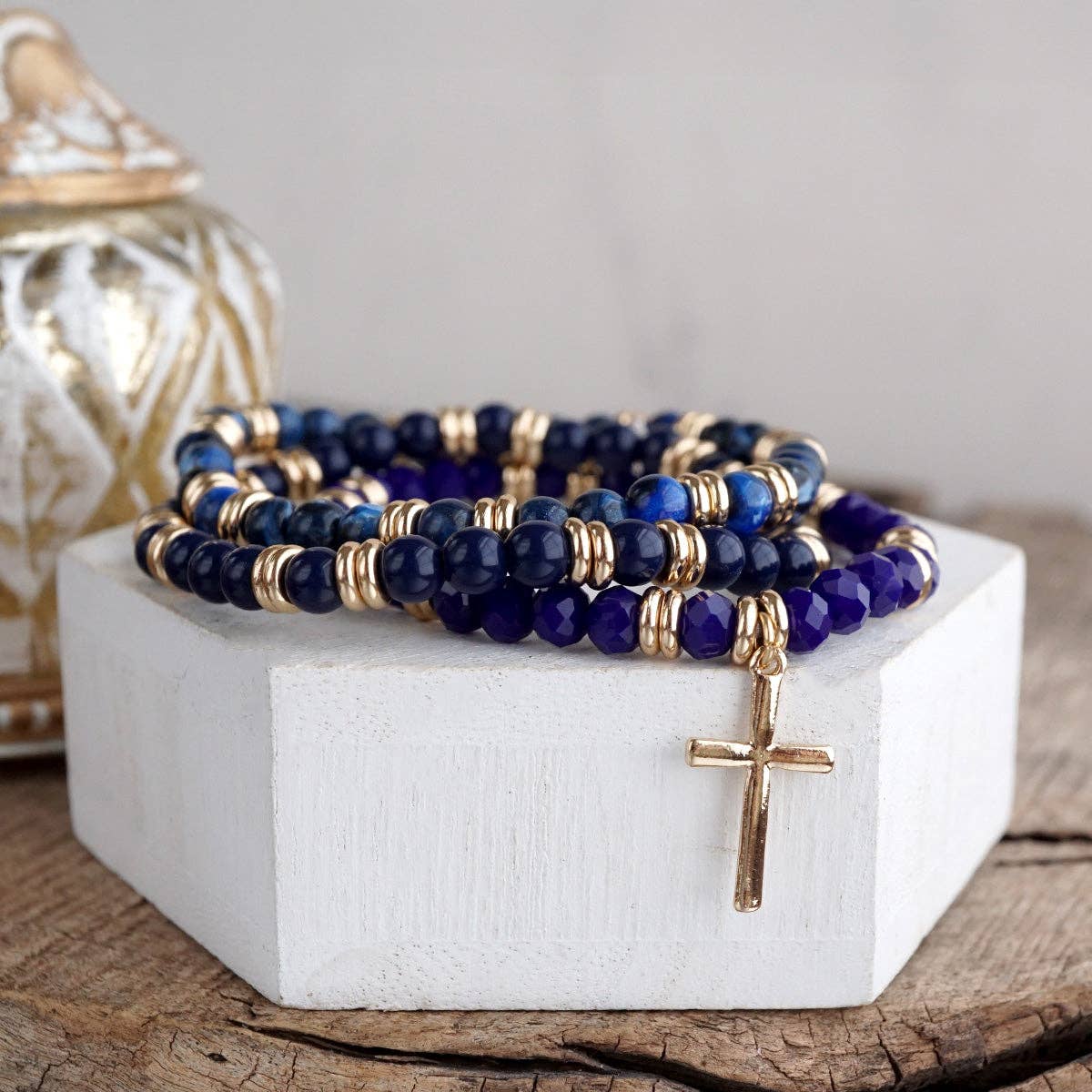 Cross Bracelet Stack Set – Desert Faith Stack - 3 colorways