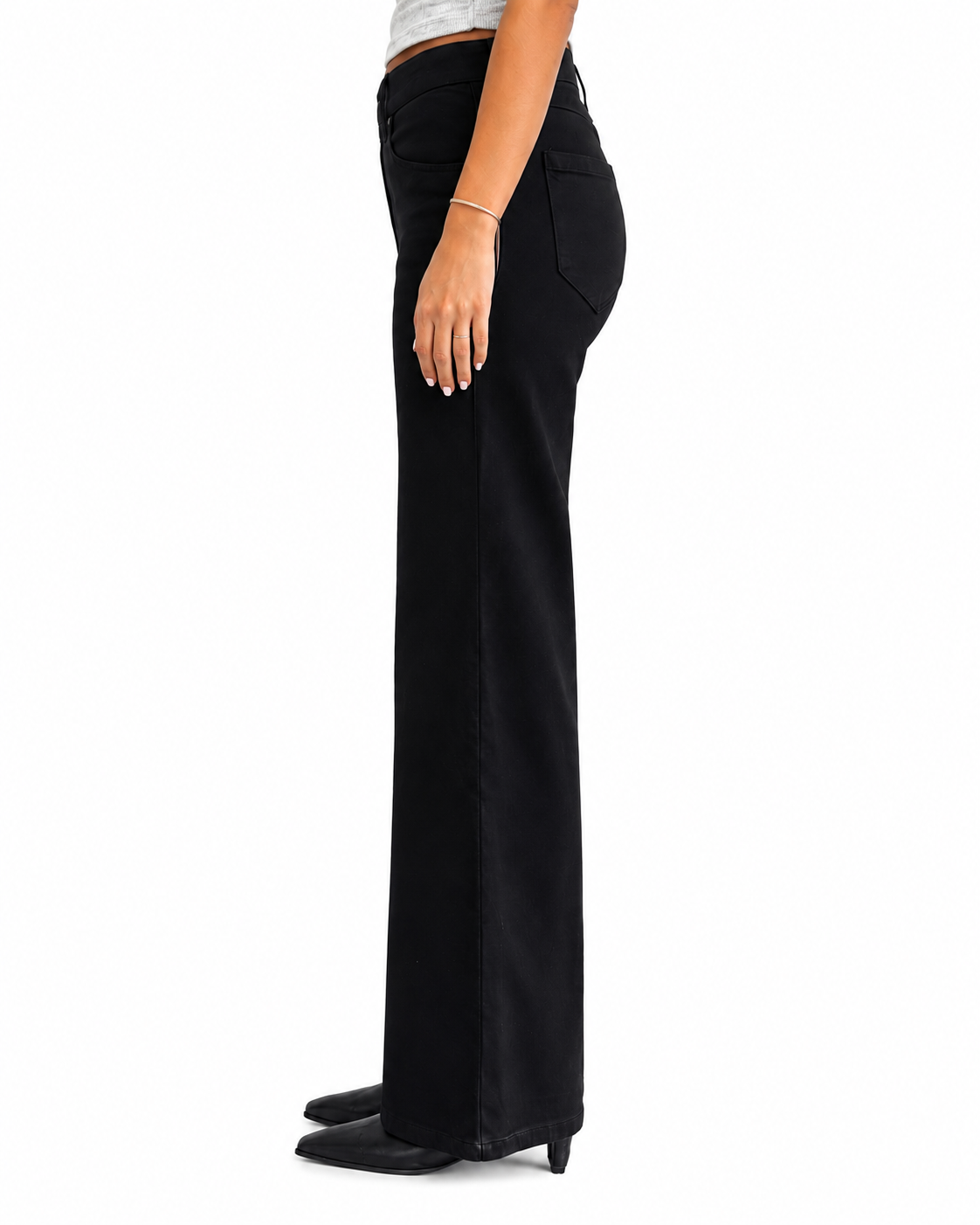 Petite Perfect Better Butter Wide Leg Jeans in Black