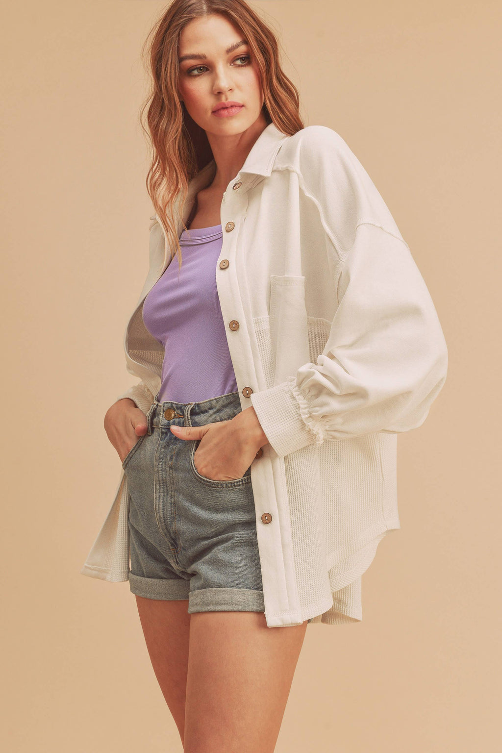 Judie Jacket in Oat beige
